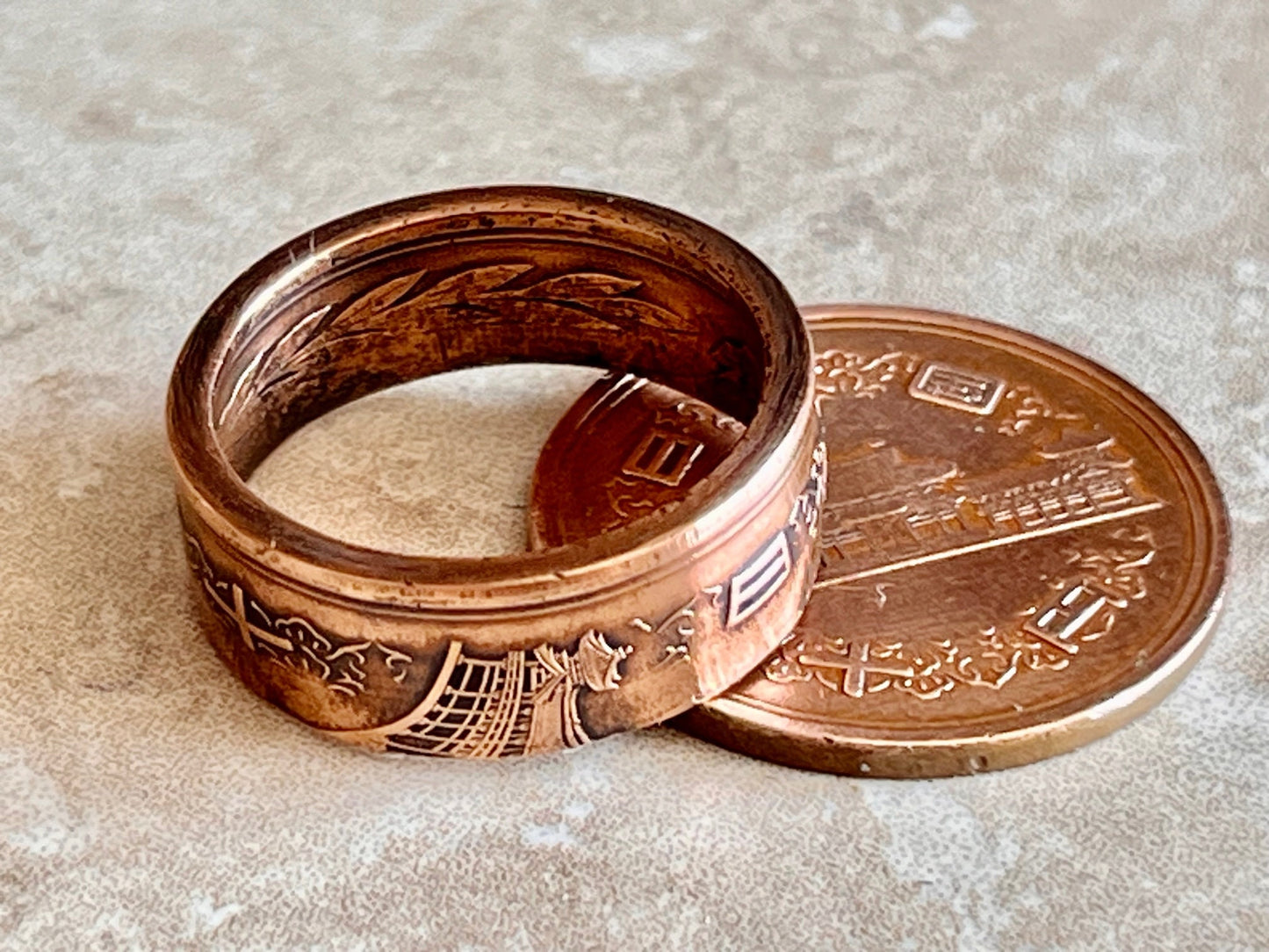 Japan Coin Ring 10 Yen Japanese Handmade Custom Personal Ring Gift For Friend Coin Ring Gift For Him Her World Coin Collector