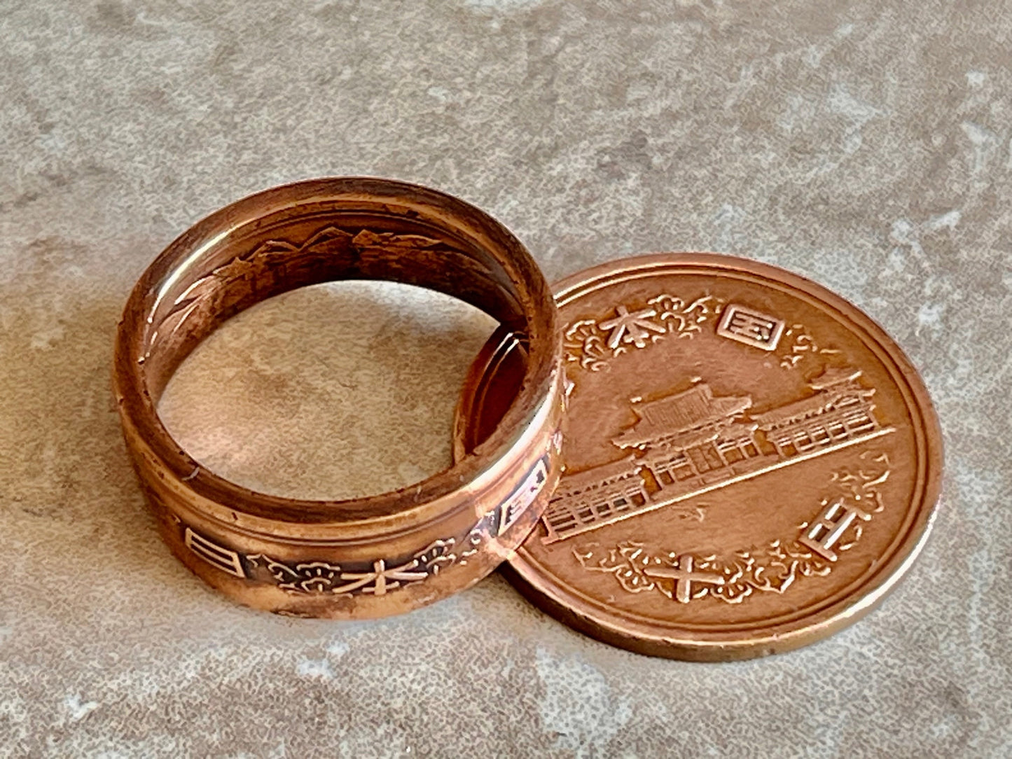 Japan Coin Ring 10 Yen Japanese Handmade Custom Personal Ring Gift For Friend Coin Ring Gift For Him Her World Coin Collector