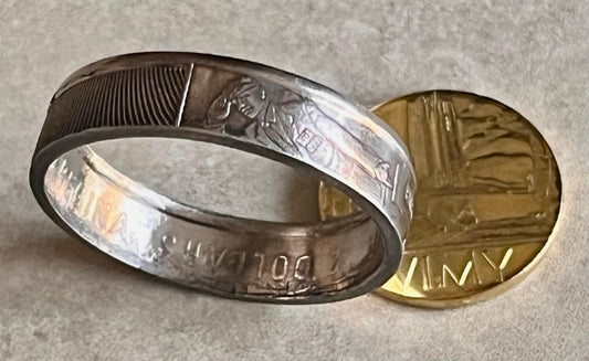 Vimy Ridge Coin Ring 2017 Canadian 2 Dollar Handmade Personal Jewelry Ring Gift For Friend Coin Ring Gift For Him Her World Coin Collector