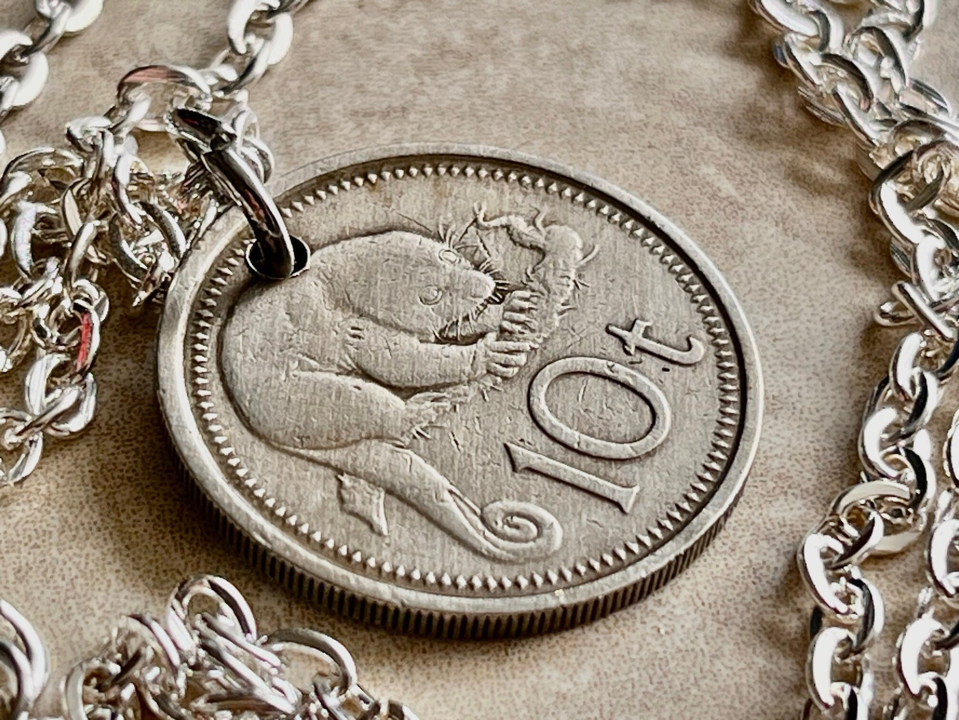 New Guinea Coin Pendant Papua 10 & 20 Toea Necklace Custom Made Charm Gift For Friend Coin Charm Gift For Him, Coin Collector, World Coins