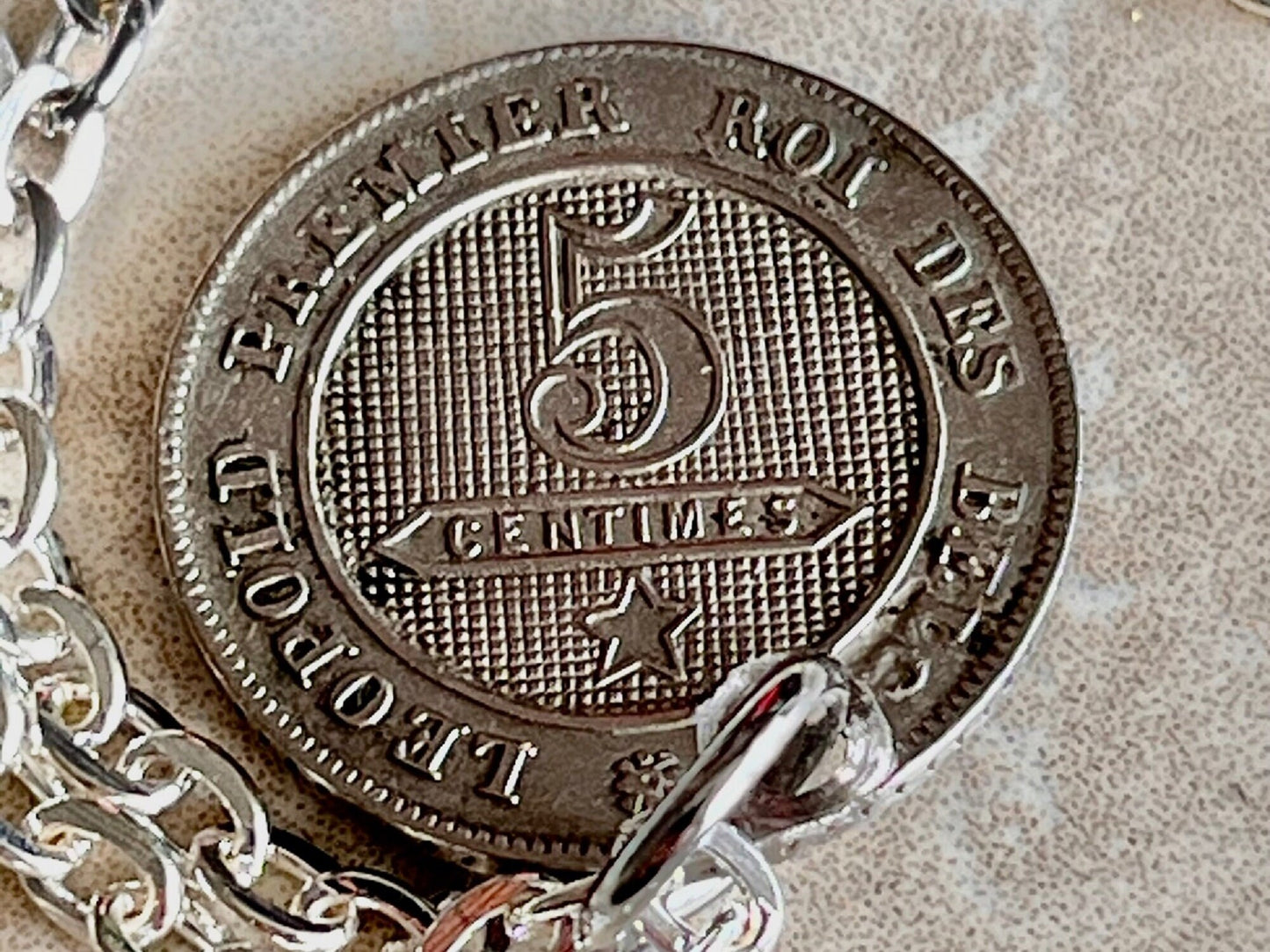 Belgium 1861 L'union Fait La Force 10 Centimes Coin Pendant Custom Coin For Gift For Friend Coin Gift For Him, Coin Collector, World Coins