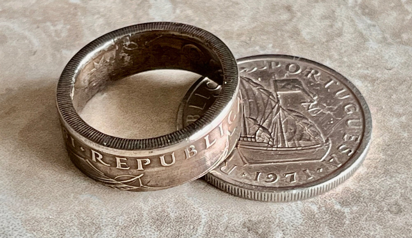 Portugal Coin Ring Republica Portuguese Handmade Custom Ring For Gift For Friend Coin Ring Gift For Him, Her, Coin Collector, World Coins