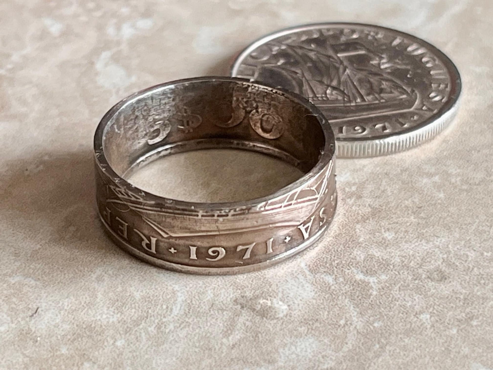 Portugal Coin Ring Republica Portuguese Handmade Custom Ring For Gift For Friend Coin Ring Gift For Him, Her, Coin Collector, World Coins