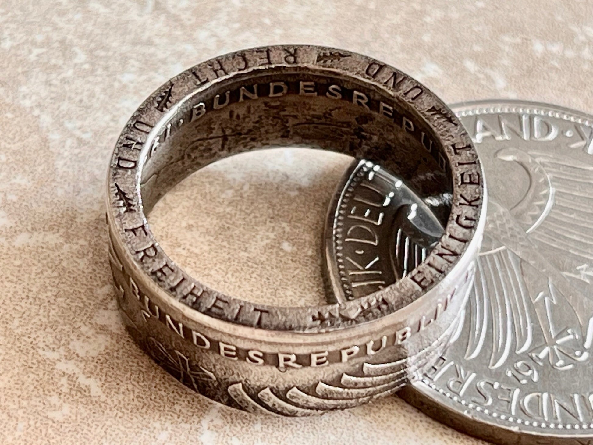 Germany Coin Ring 2 Mark German Eagle Ring Handmade Personal Custom Ring Gift For Friend Coin Ring Gift For Him Her World Coin Collector