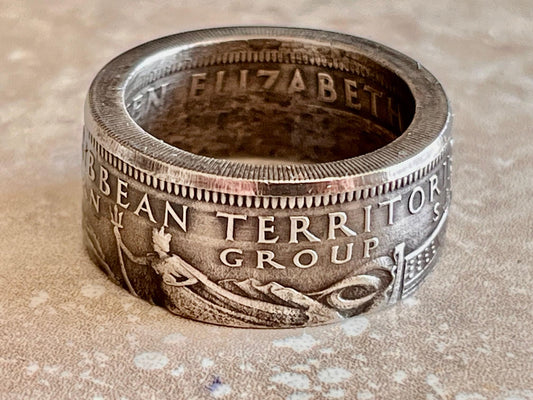 British Eastern Caribbean Coin Ring Jewelry Ring Handmade Custom Ring For Gift For Friend Coin Ring Gift For Him Her World Coin Collector