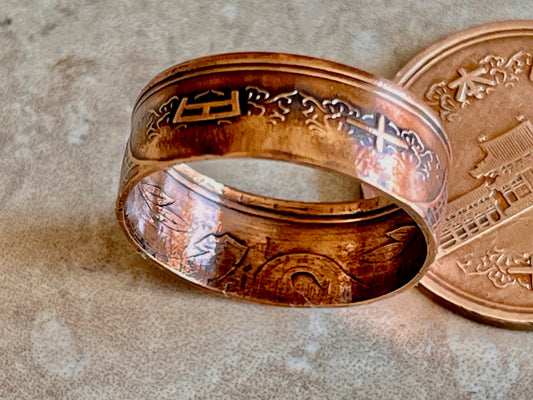 Japan Coin Ring 10 Yen Japanese Handmade Custom Personal Ring Gift For Friend Coin Ring Gift For Him Her World Coin Collector