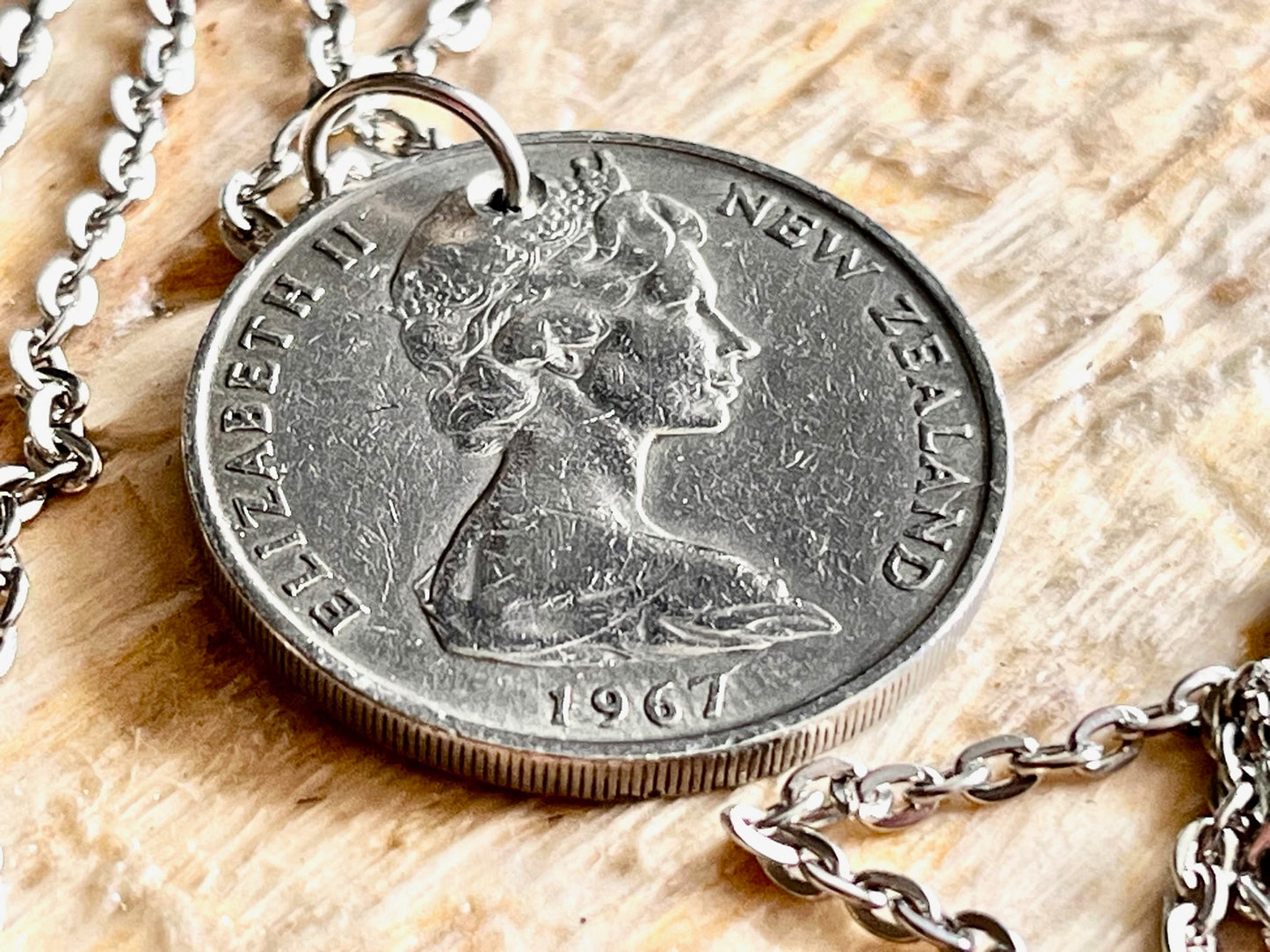 New Zealand Coin Pendant 20 Cents Kiwi Necklace Custom Made Charm Gift For Friend Coin Charm Gift For Him, Her, Coin Collector, World Coins