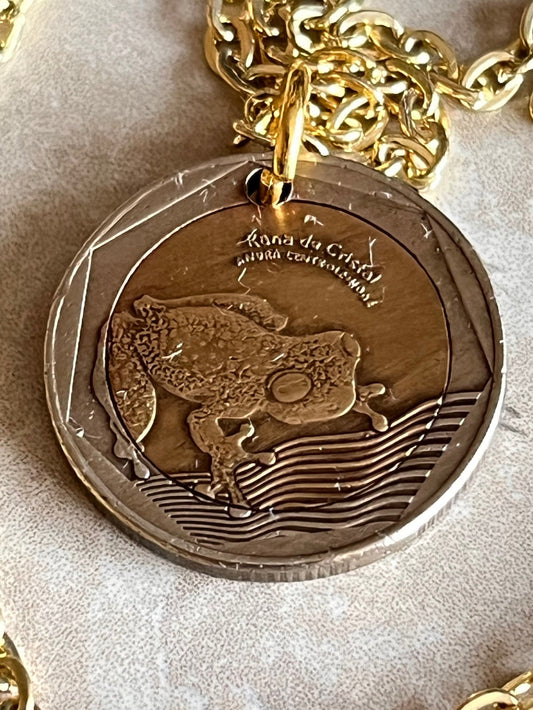 Colombia Coin Necklace Columbian 500 Pesos Coin Pendant Custom Handmade For Gift For Friend Coin Gift For Him, Coin Collector, World Coins