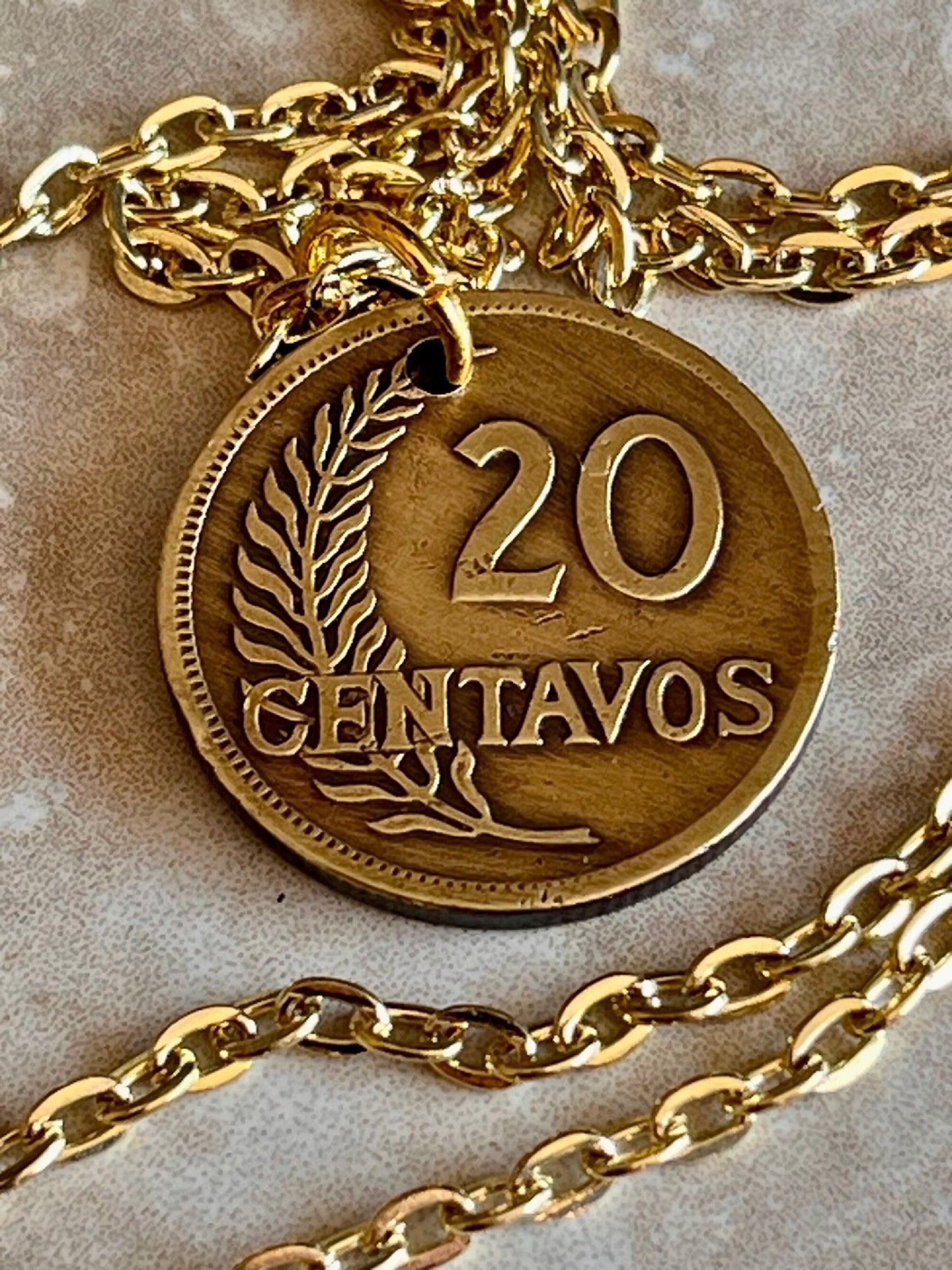 Peru Coin Pendant Peruvian 20 Centavos Personal Necklace Old Vintage Handmade Jewelry Gift Friend Charm For Him Her World Coin Collector
