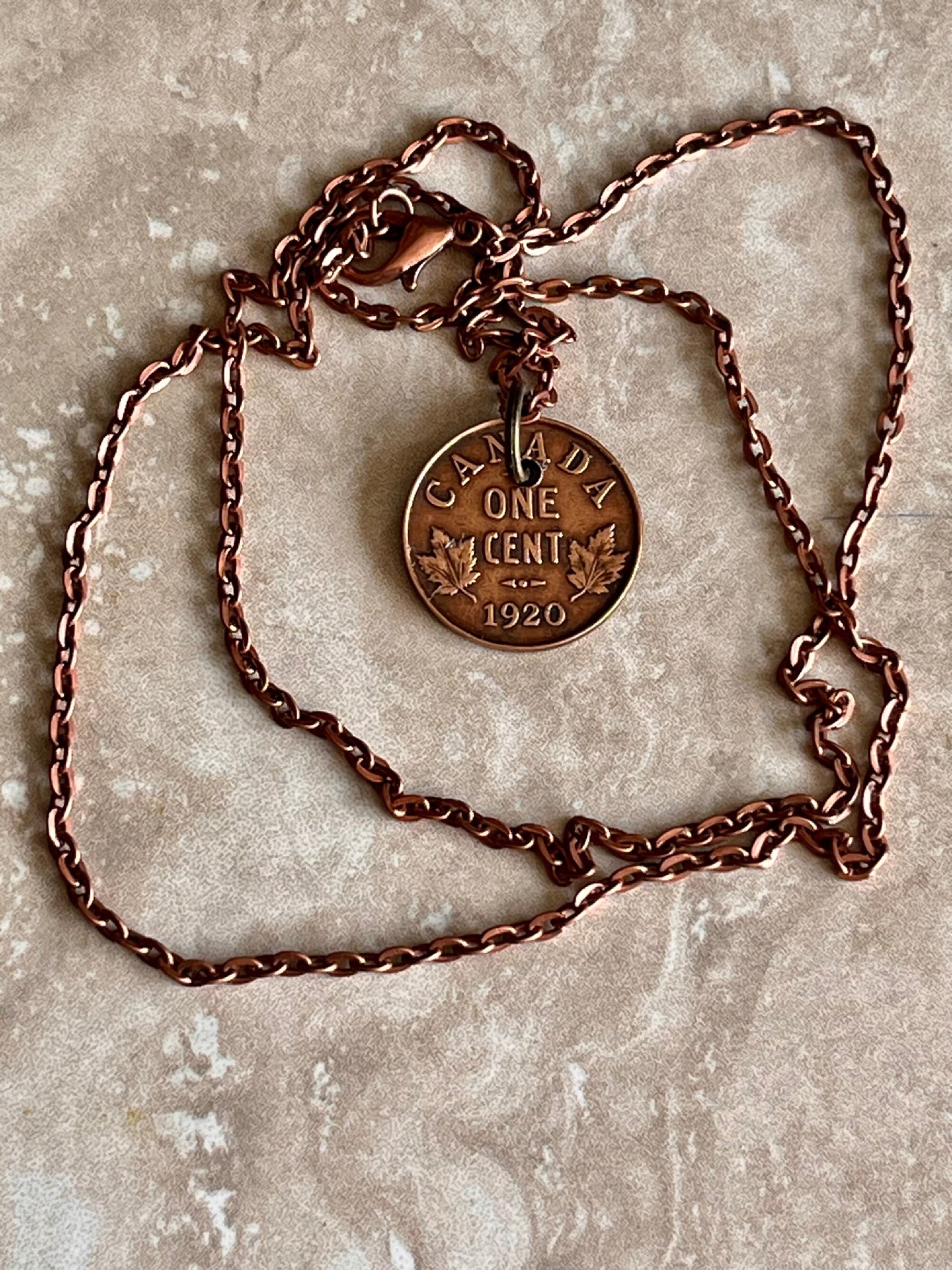 Canadian Penny Coin Pendant Coin One Cent Necklace Handmade Jewelry Gift For Friend Coin Charm Gift For Him, Her, World Coins Collector