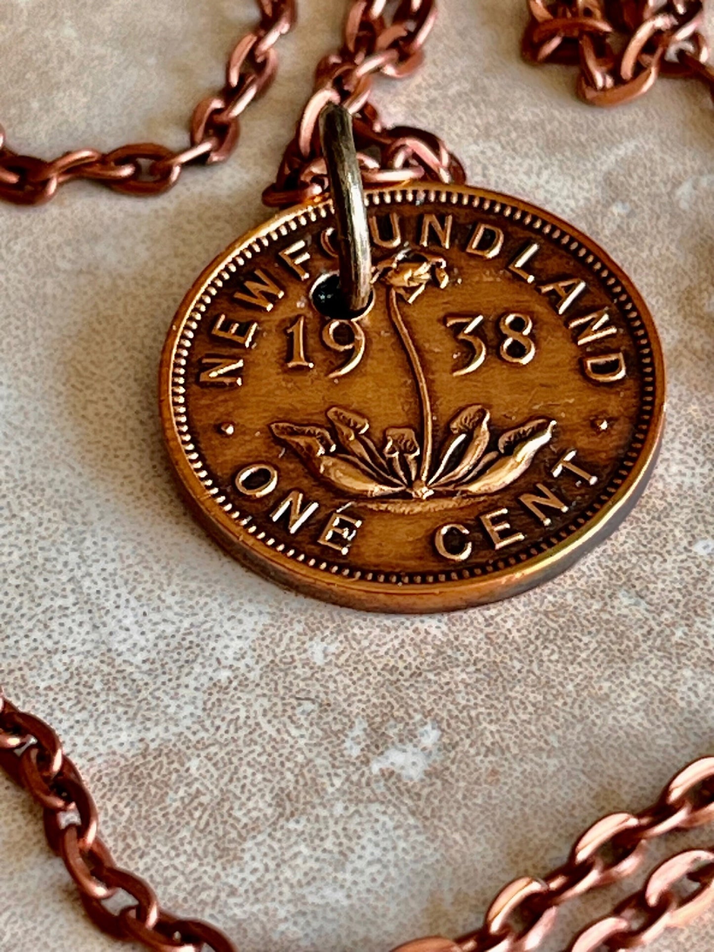 Canadian Penny Coin Pendant Newfoundland Necklace Handmade Jewelry Gift For Friend Coin Charm Gift For Him, Her, World Coins Collector