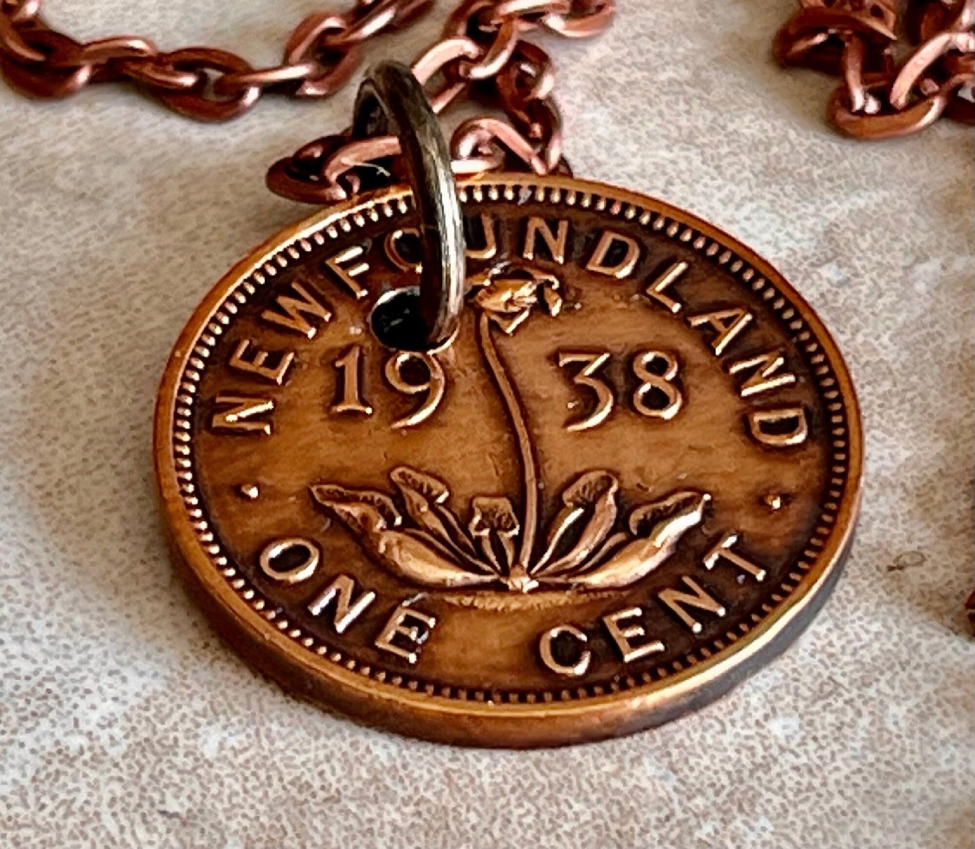 Canadian Penny Coin Pendant Newfoundland Necklace Handmade Jewelry Gift For Friend Coin Charm Gift For Him, Her, World Coins Collector