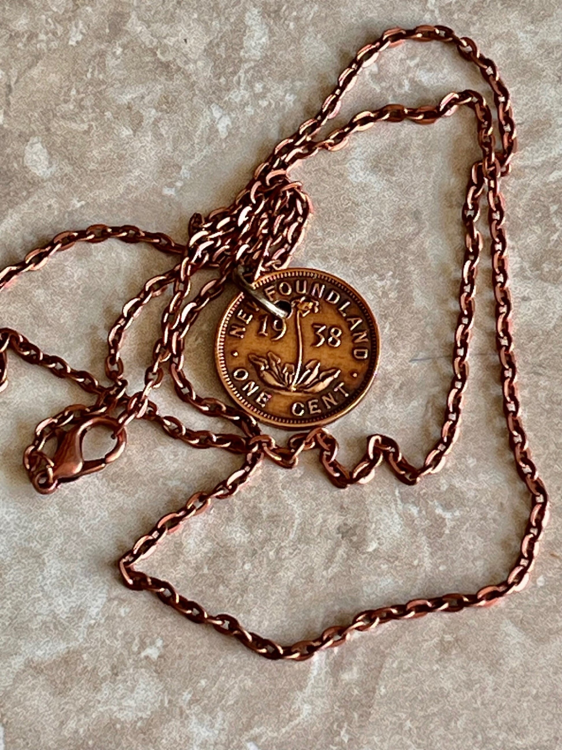 Canadian Penny Coin Pendant Newfoundland Necklace Handmade Jewelry Gift For Friend Coin Charm Gift For Him, Her, World Coins Collector