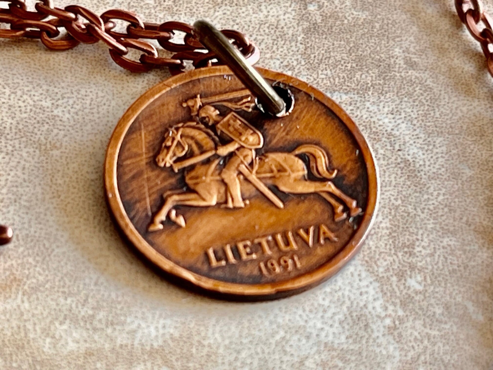 Lithuania Coin 20 Centu Lietuva Pendant Necklace Fashion Jewelry Gift For Friend Coin Charm Gift For Him, Her, World Coins Collector