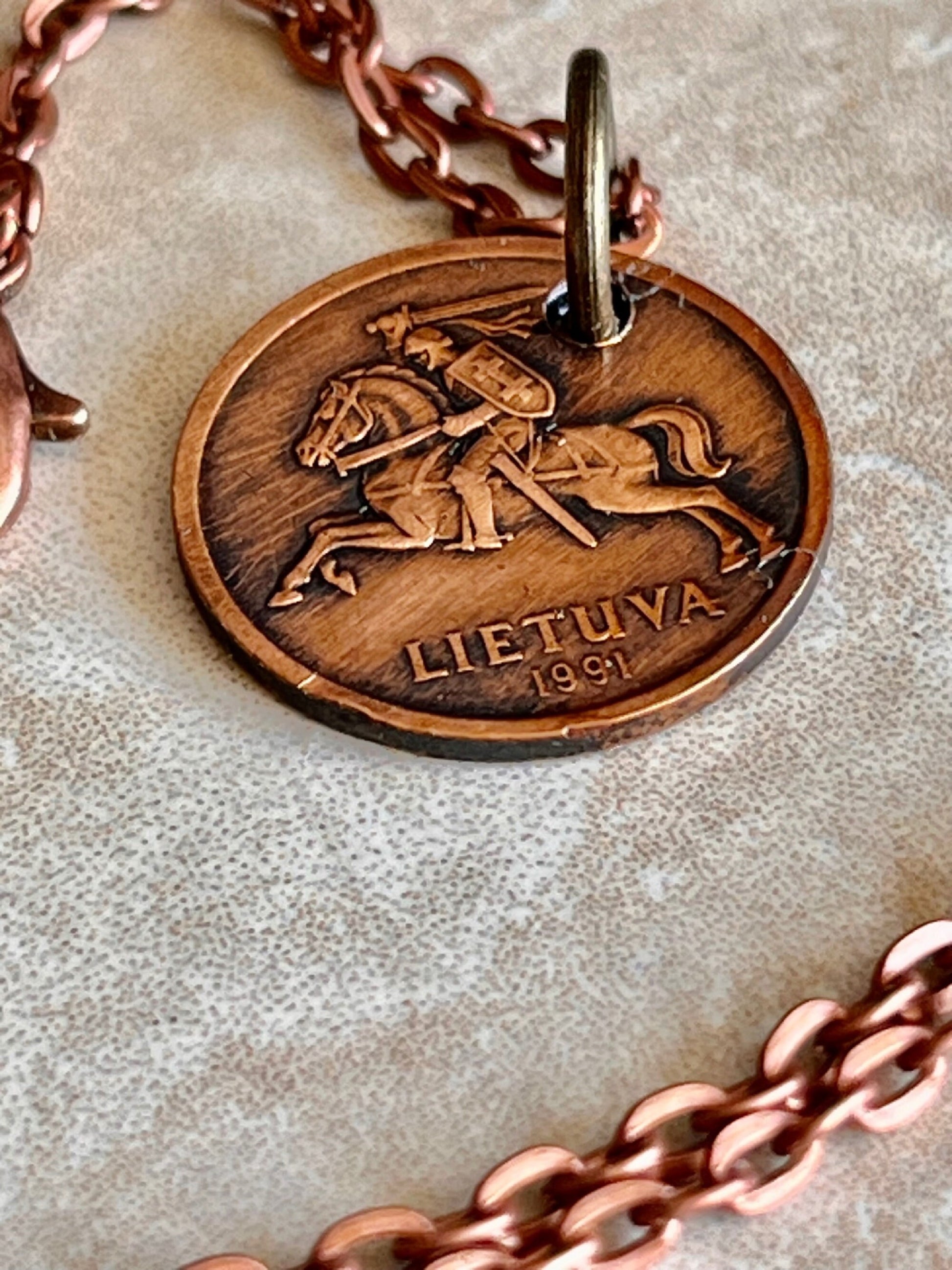 Lithuania Coin 20 Centu Lietuva Pendant Necklace Fashion Jewelry Gift For Friend Coin Charm Gift For Him, Her, World Coins Collector