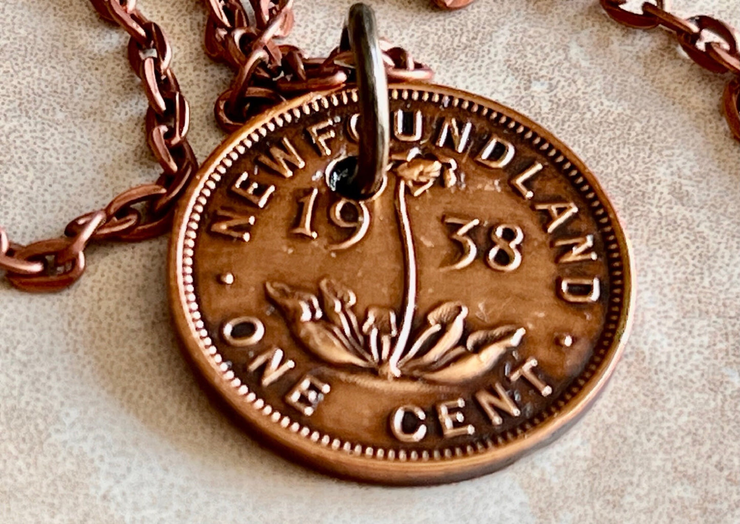 Canadian Penny Coin Pendant Newfoundland Necklace Handmade Jewelry Gift For Friend Coin Charm Gift For Him, Her, World Coins Collector