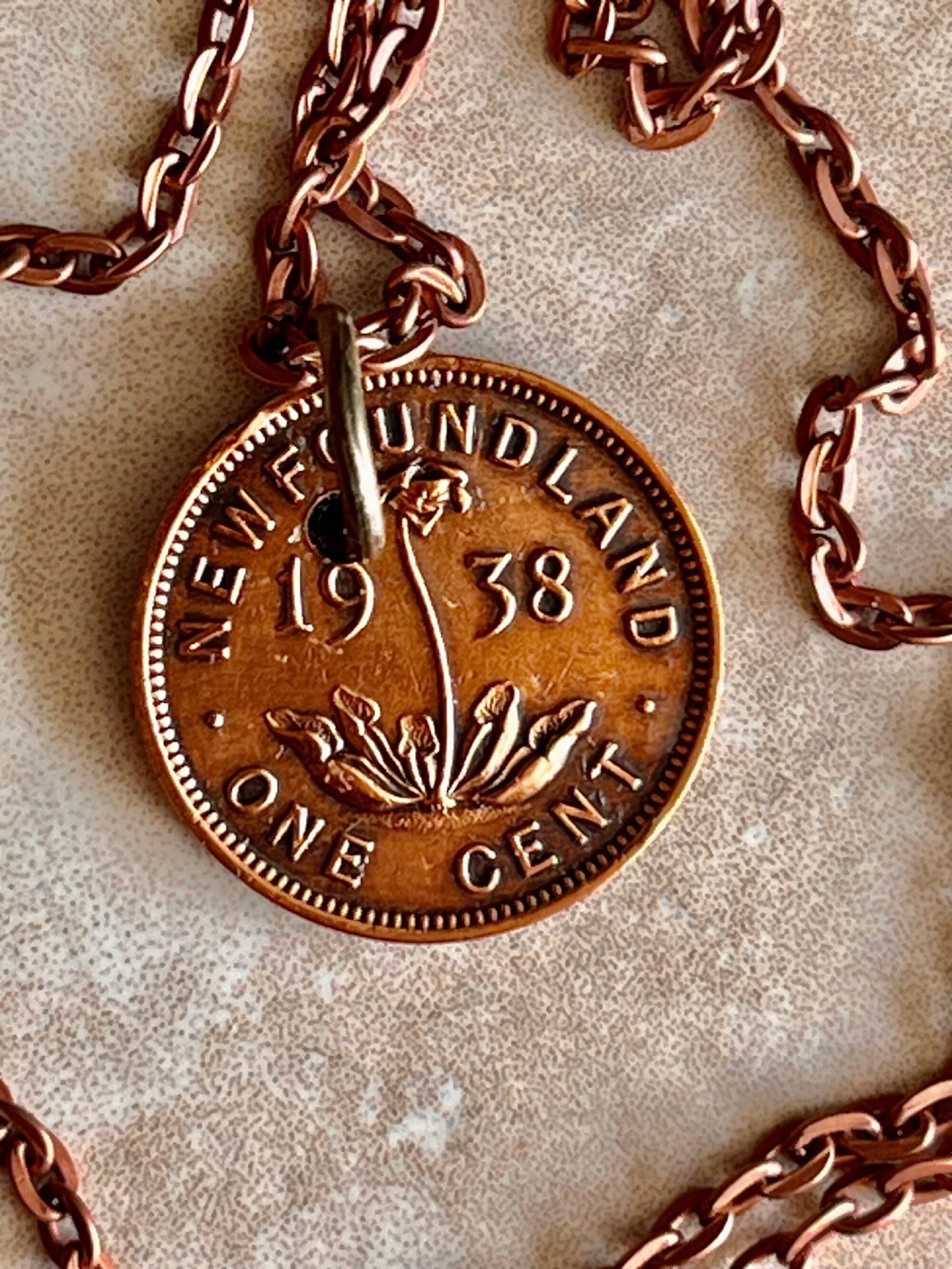 Canadian Penny Coin Pendant Newfoundland Necklace Handmade Jewelry Gift For Friend Coin Charm Gift For Him, Her, World Coins Collector