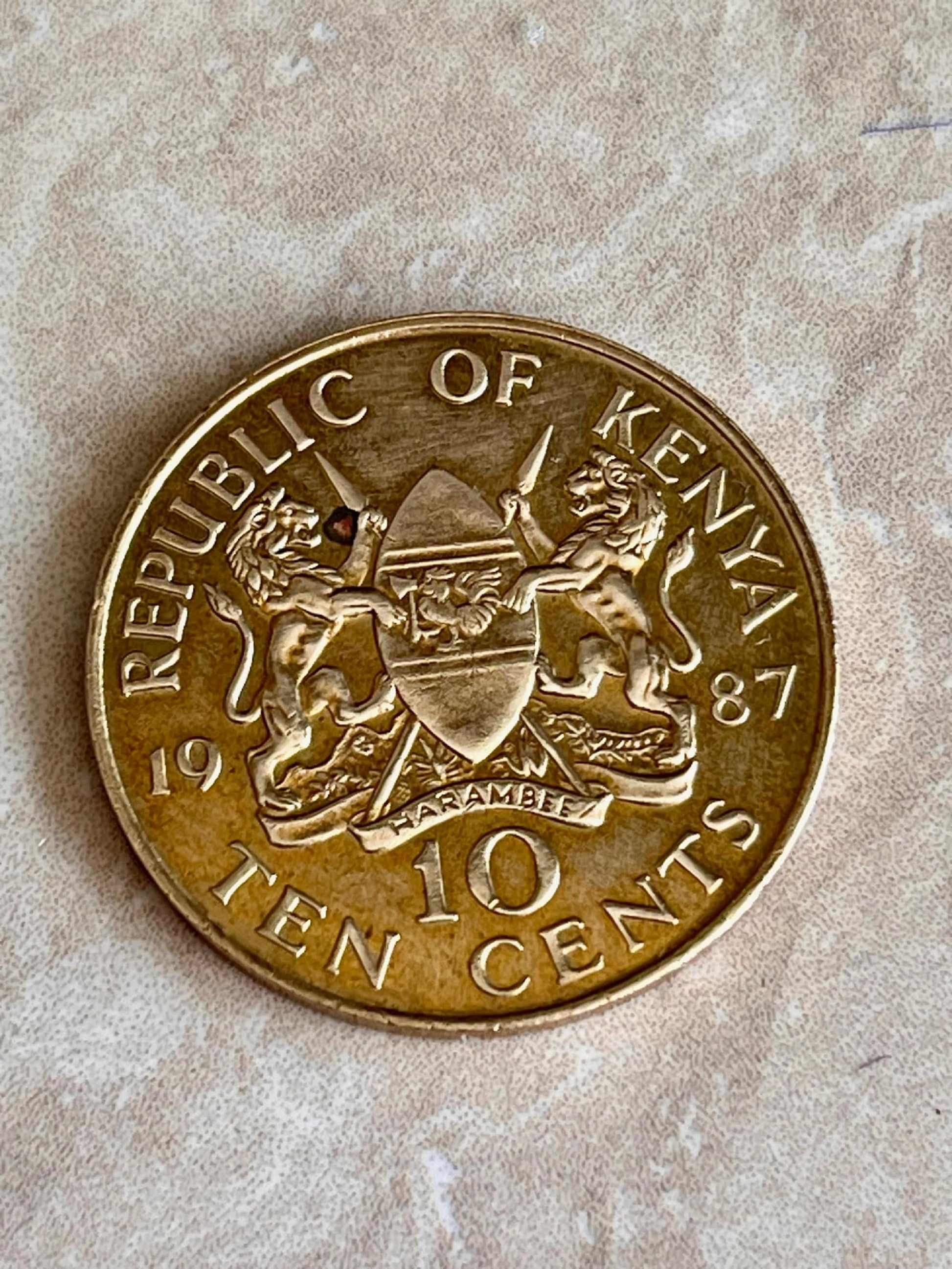 Kenya Coin Ring Vintage Kenyan 10 Cents Ring Handmade Personal Custom Ring Gift For Friend Coin Ring Gift For Him Her World Coin Collector