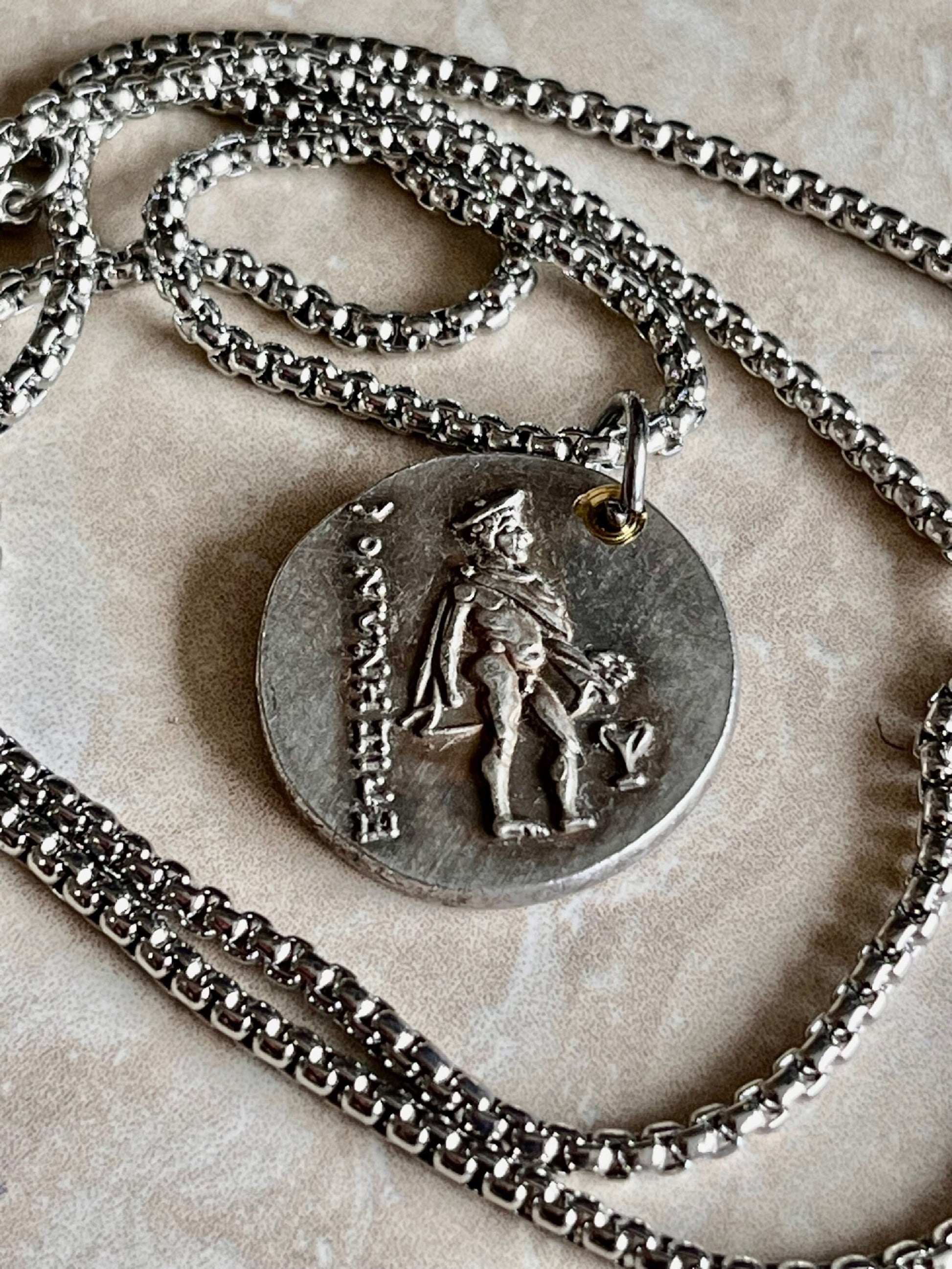 Greek Coin Pendant Pegasus Helmet Hercules Zeus Inlaid Necklace Jewelry Gift For Friend Charm For Him Her Charm World Coins Collector