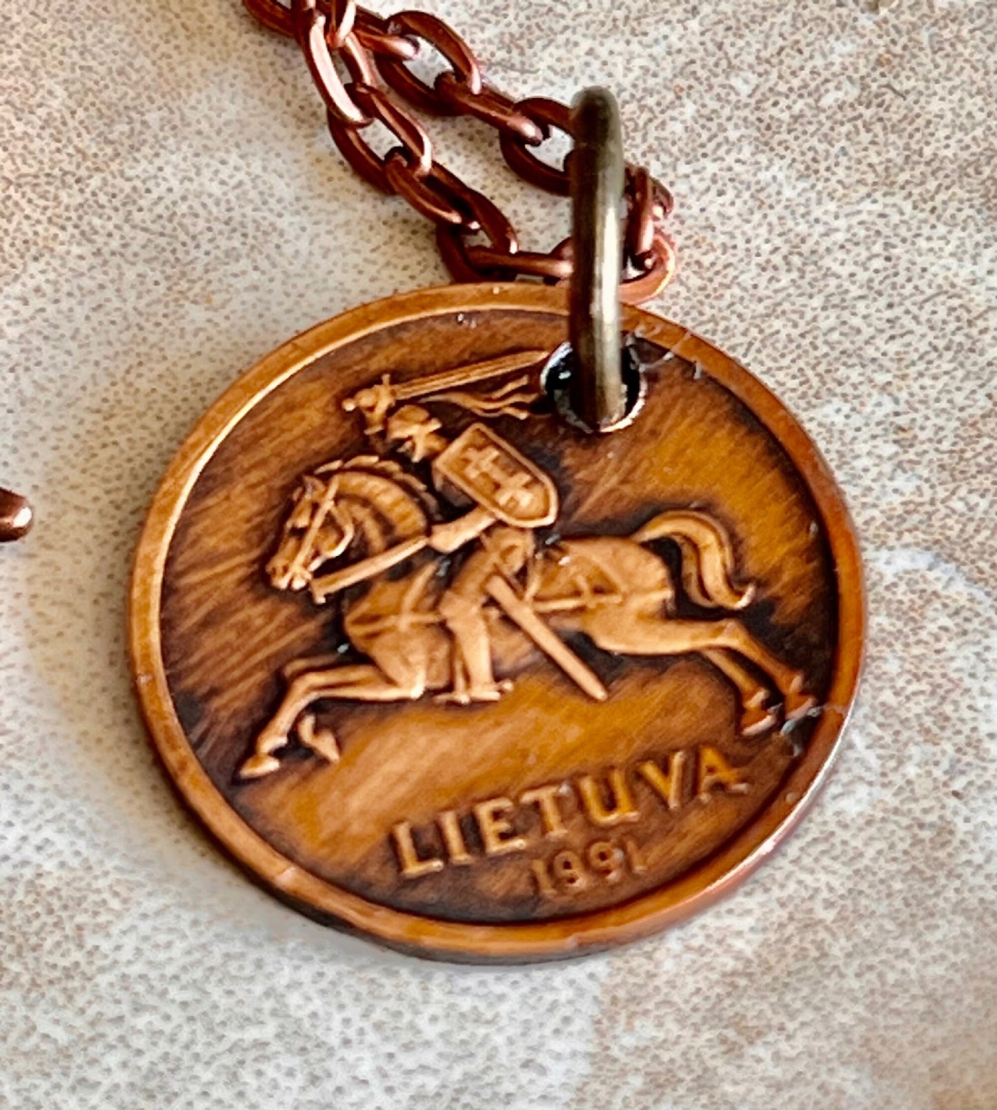 Lithuania Coin 20 Centu Lietuva Pendant Necklace Fashion Jewelry Gift For Friend Coin Charm Gift For Him, Her, World Coins Collector