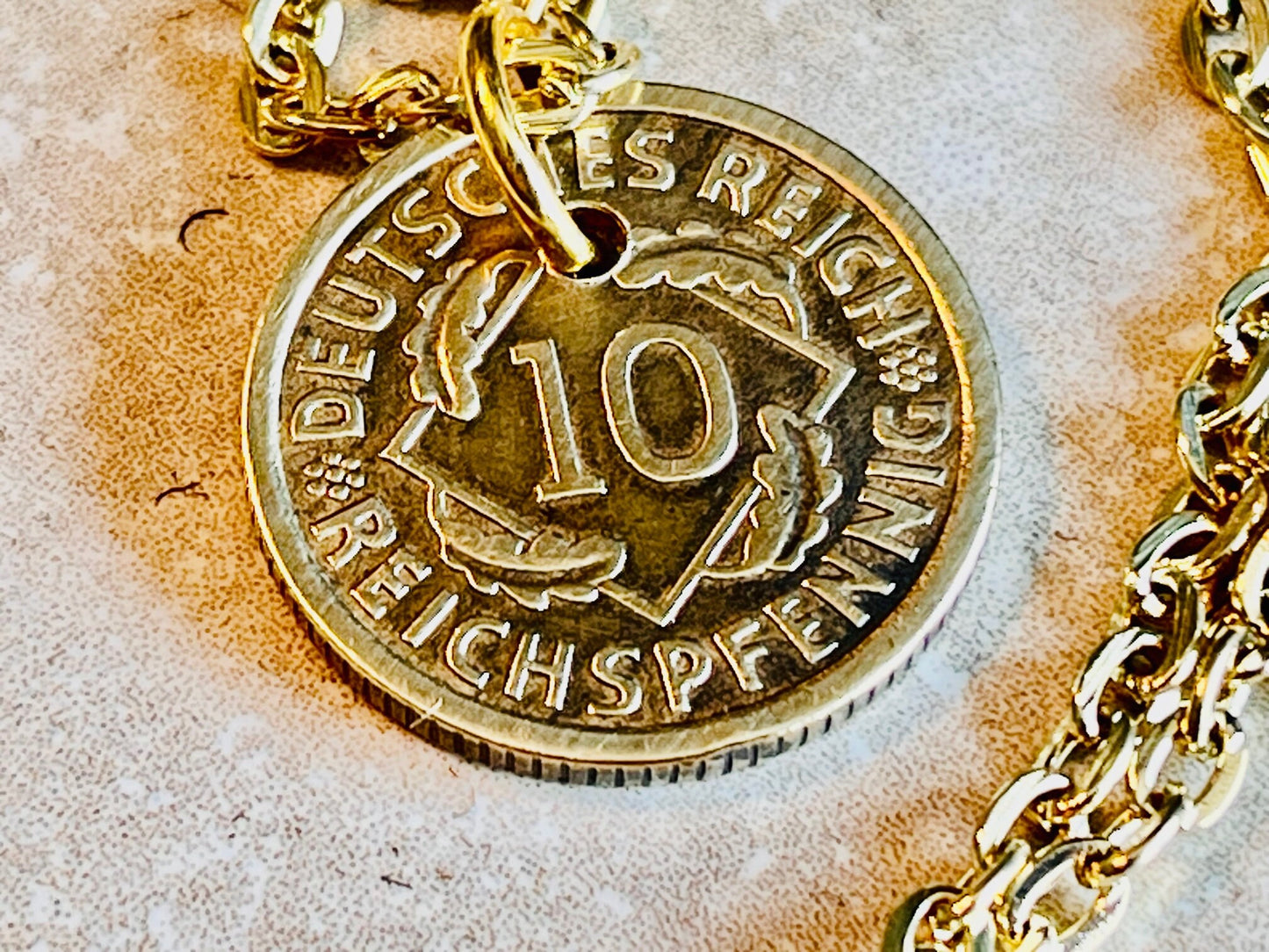 Germany Pfenning Reichspfenning German Coin Necklace Custom Made Charm Gift For Friend Coin Charm Gift For Him Coin Collector World Coins