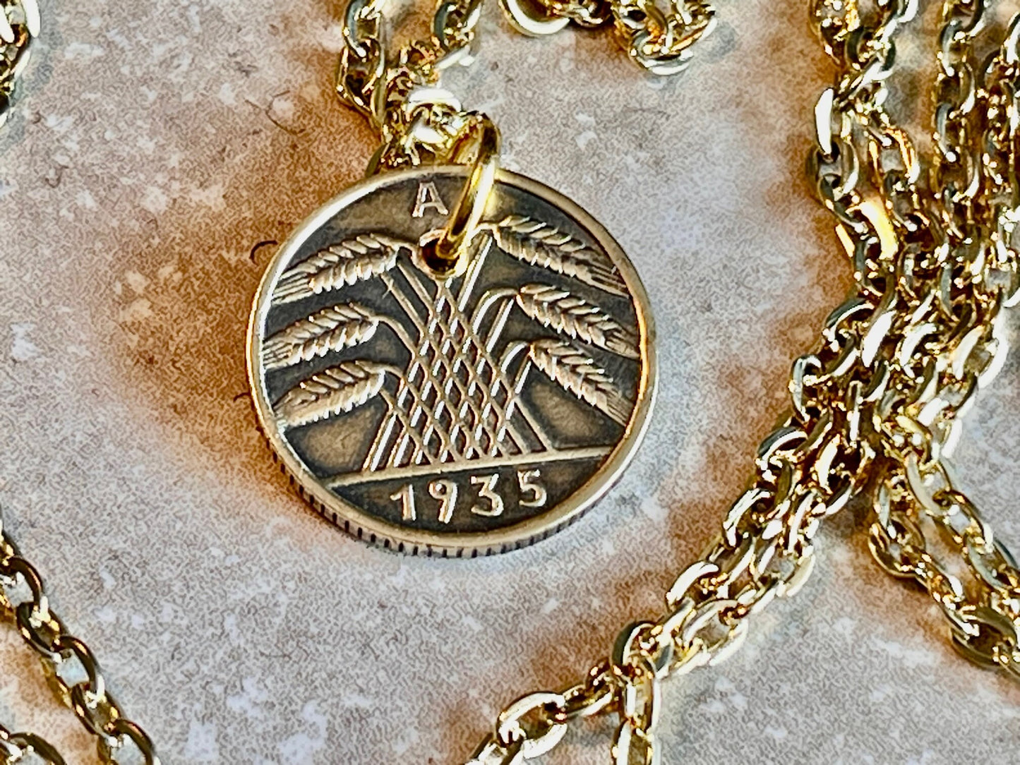 Germany Pfenning Reichspfenning German Coin Necklace Custom Made Charm Gift For Friend Coin Charm Gift For Him Coin Collector World Coins