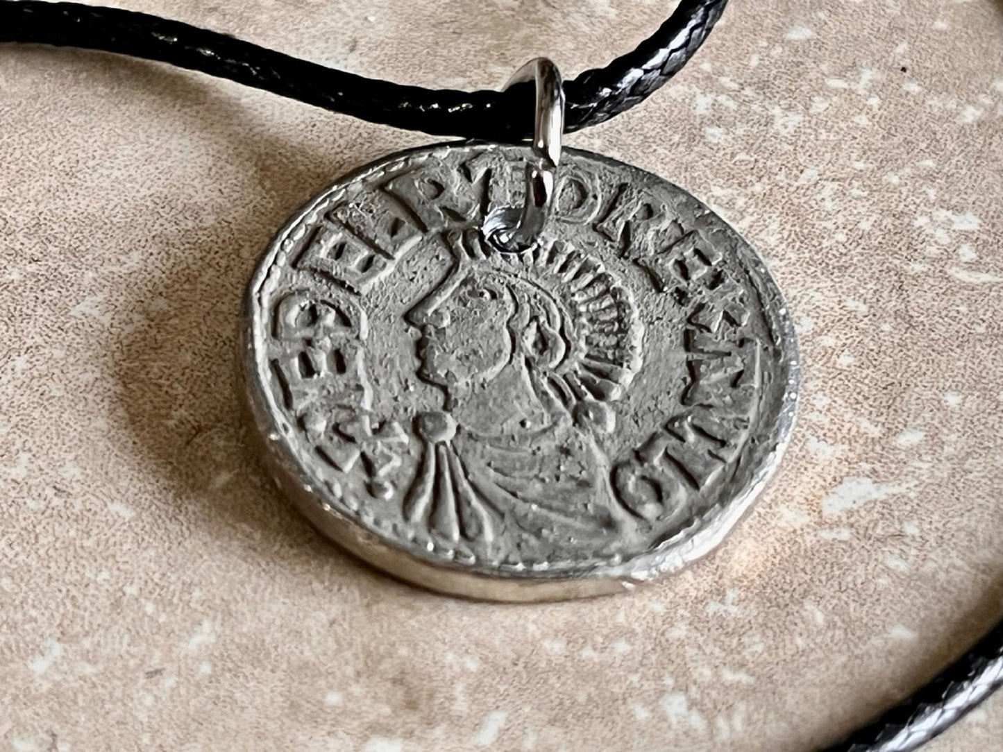 Ancient Coin Pendant Danish Pirates Aethelred the Unready 979-1016 Roman Necklace Jewelry Gift Friend Charm Him Her World Coins Collector