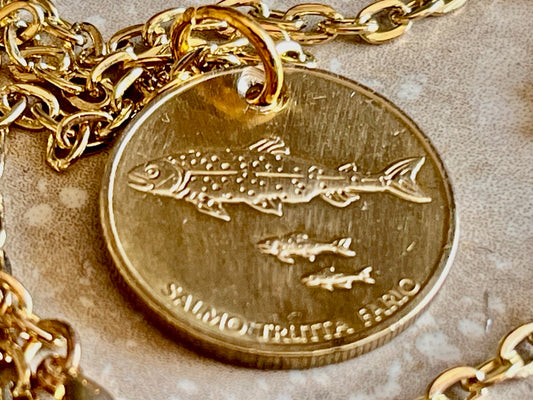 Slovakia Slovenska Republika Tolar 1996 Personal Necklace Old Vintage Handmade Jewelry Gift Friend Charm For Him Her World Coin Collector