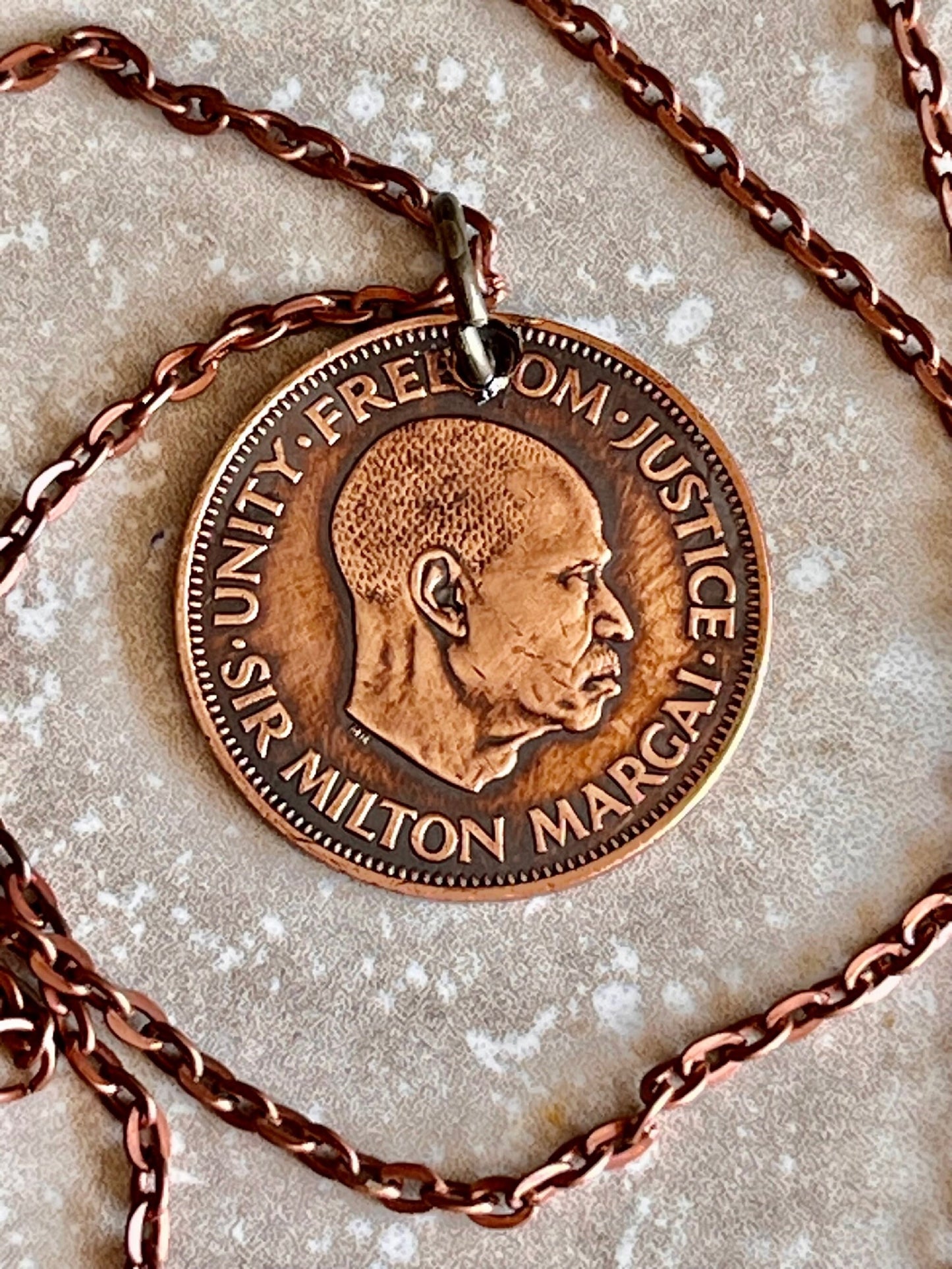 Sierra Leone Coin Pendant African 1 Cent Personal Necklace Old Vintage Handmade Jewelry Gift Friend Charm For Him Her World Coin Collector
