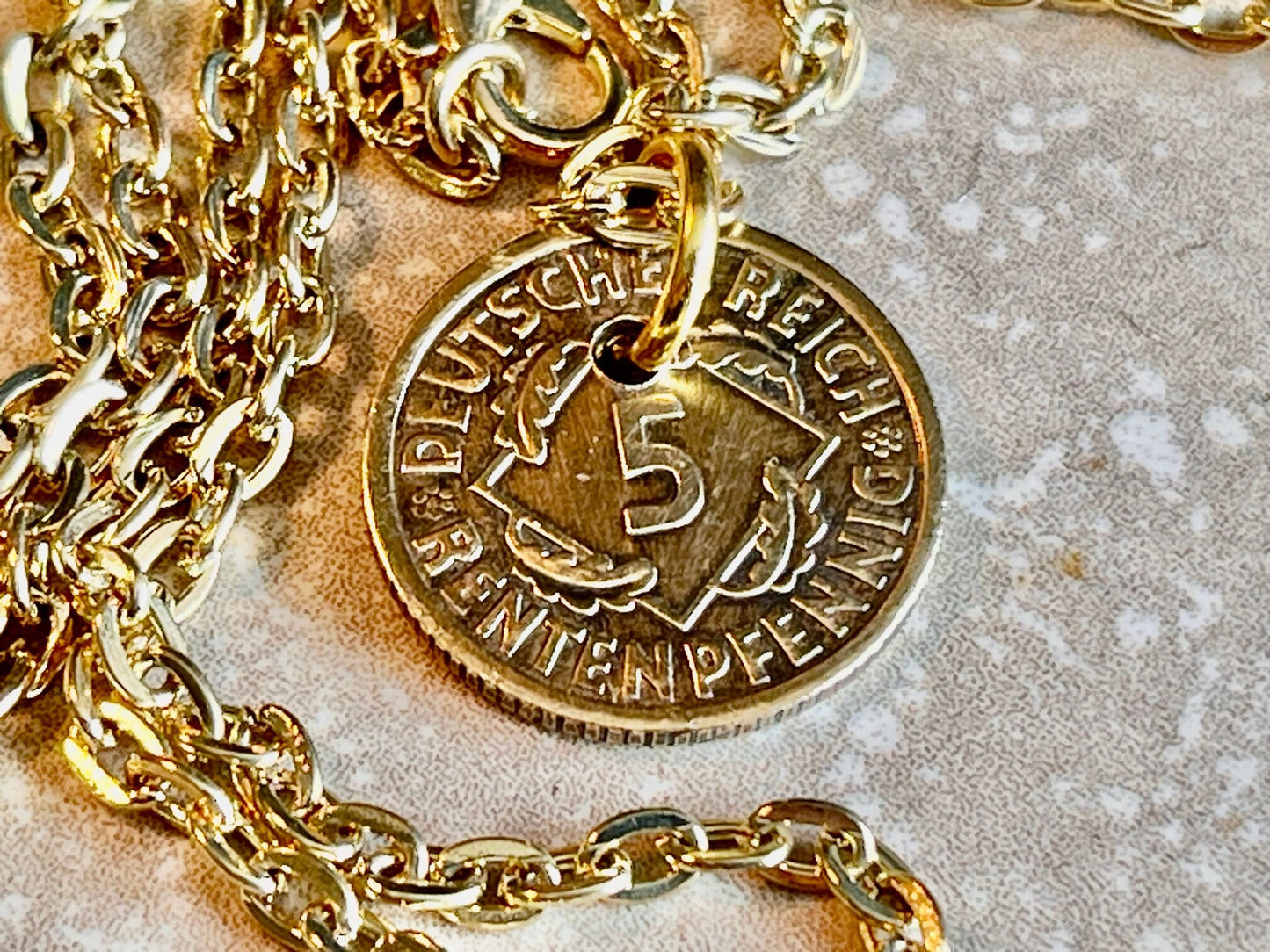 Germany Pfenning Reichspfenning German Coin Necklace Custom Made Charm Gift For Friend Coin Charm Gift For Him Coin Collector World Coins