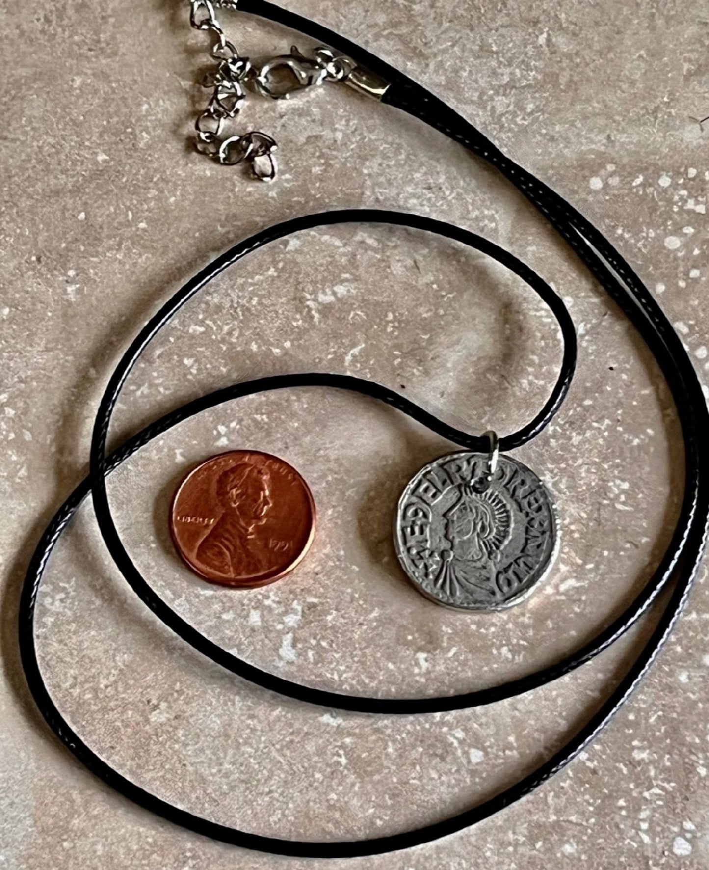 Ancient Coin Pendant Danish Pirates Aethelred the Unready 979-1016 Roman Necklace Jewelry Gift Friend Charm Him Her World Coins Collector