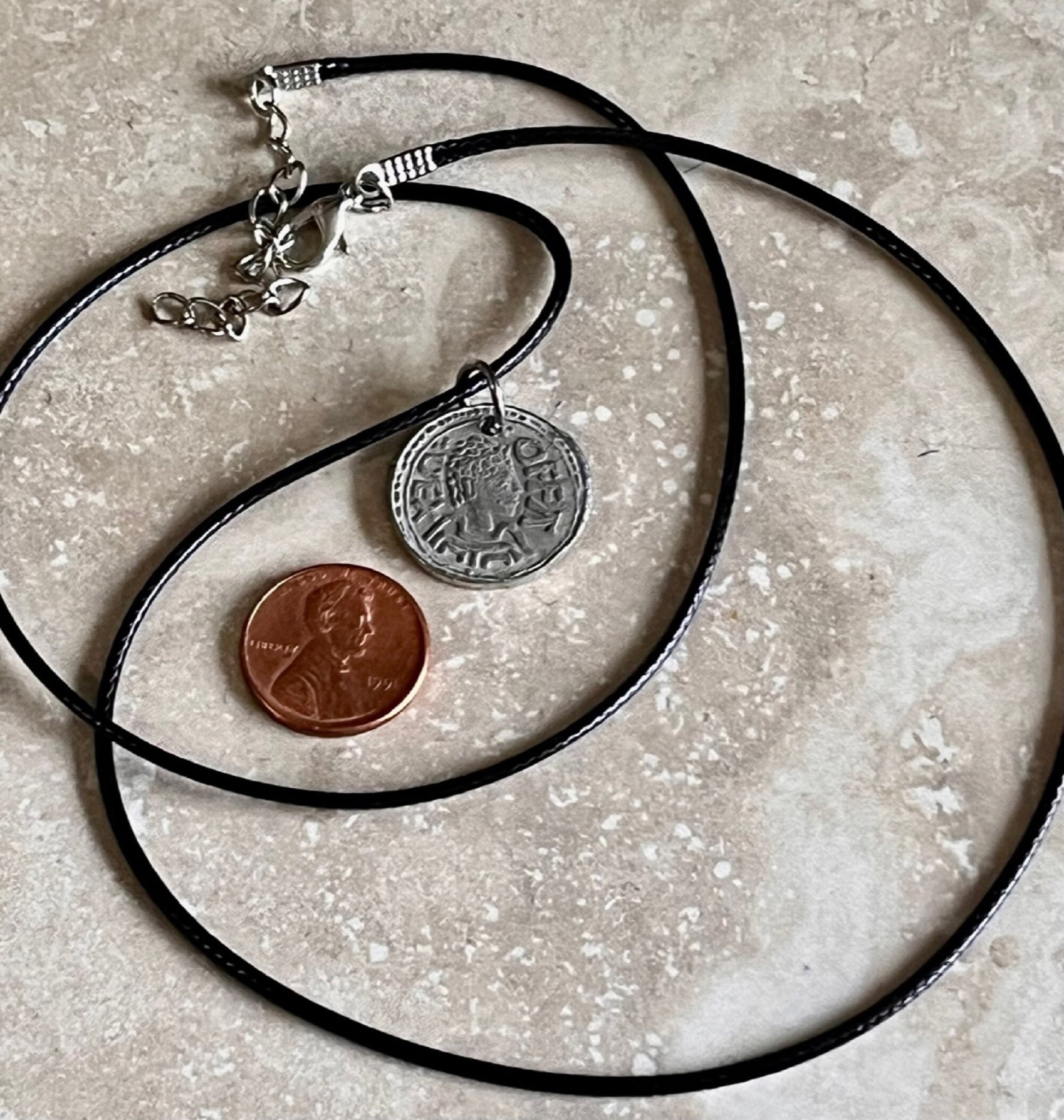 Ancient Coin Pendant Early English Silver Penny (from 765 AD) Roman Necklace Jewelry Gift For Friend Charm For Him Her World Coins Collector