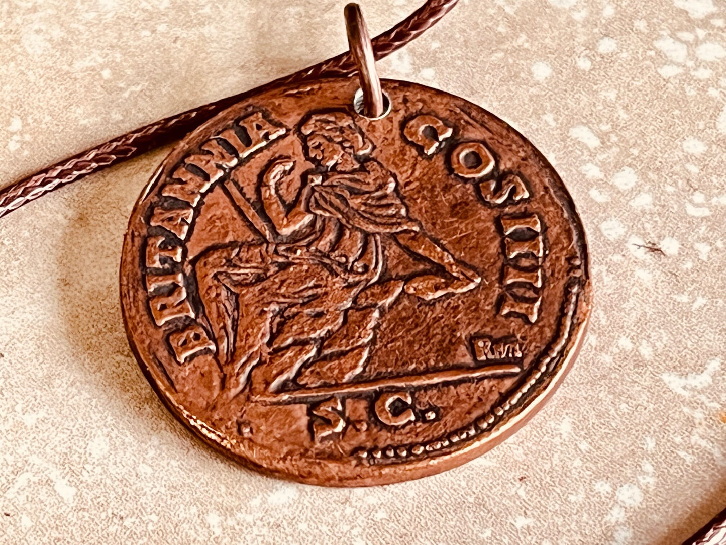 Ancient Coin Pendant As of Antoninus Pius (138-161 AD) Roman Necklace Jewelry Gift For Friend Charm For Him Her World Coins Collector