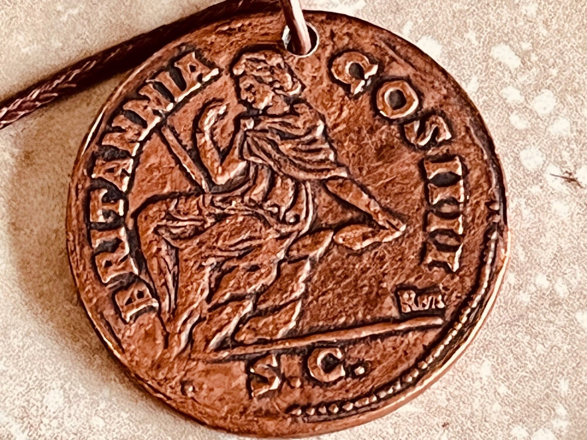 Ancient Coin Pendant As of Antoninus Pius (138-161 AD) Roman Necklace Jewelry Gift For Friend Charm For Him Her World Coins Collector