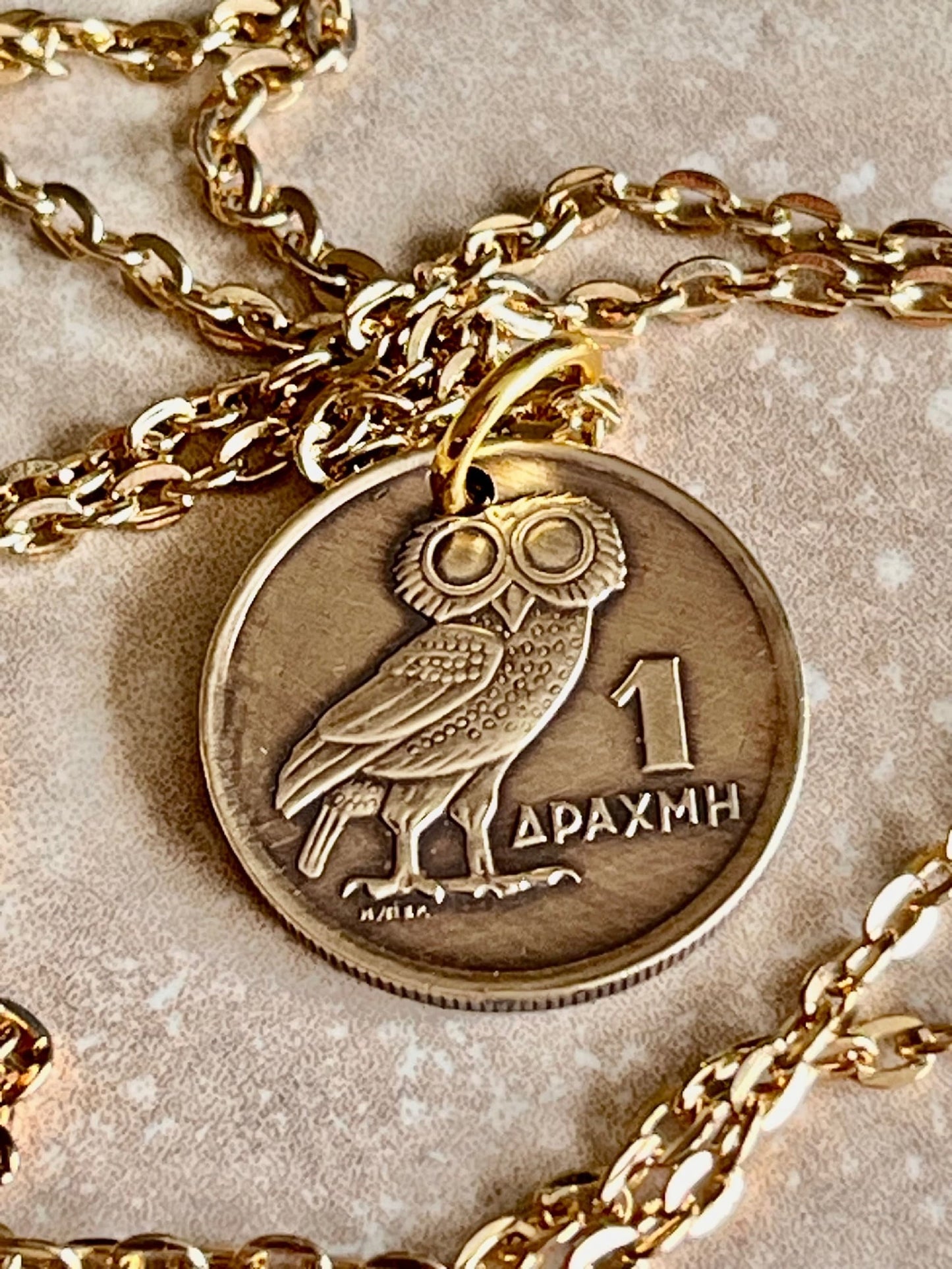 Greece Coin Necklace 1 Apaxmh Owl Greek Pendant Personal Old Vintage Handmade Jewelry Gift Friend Charm For Him Her World Coin Collector