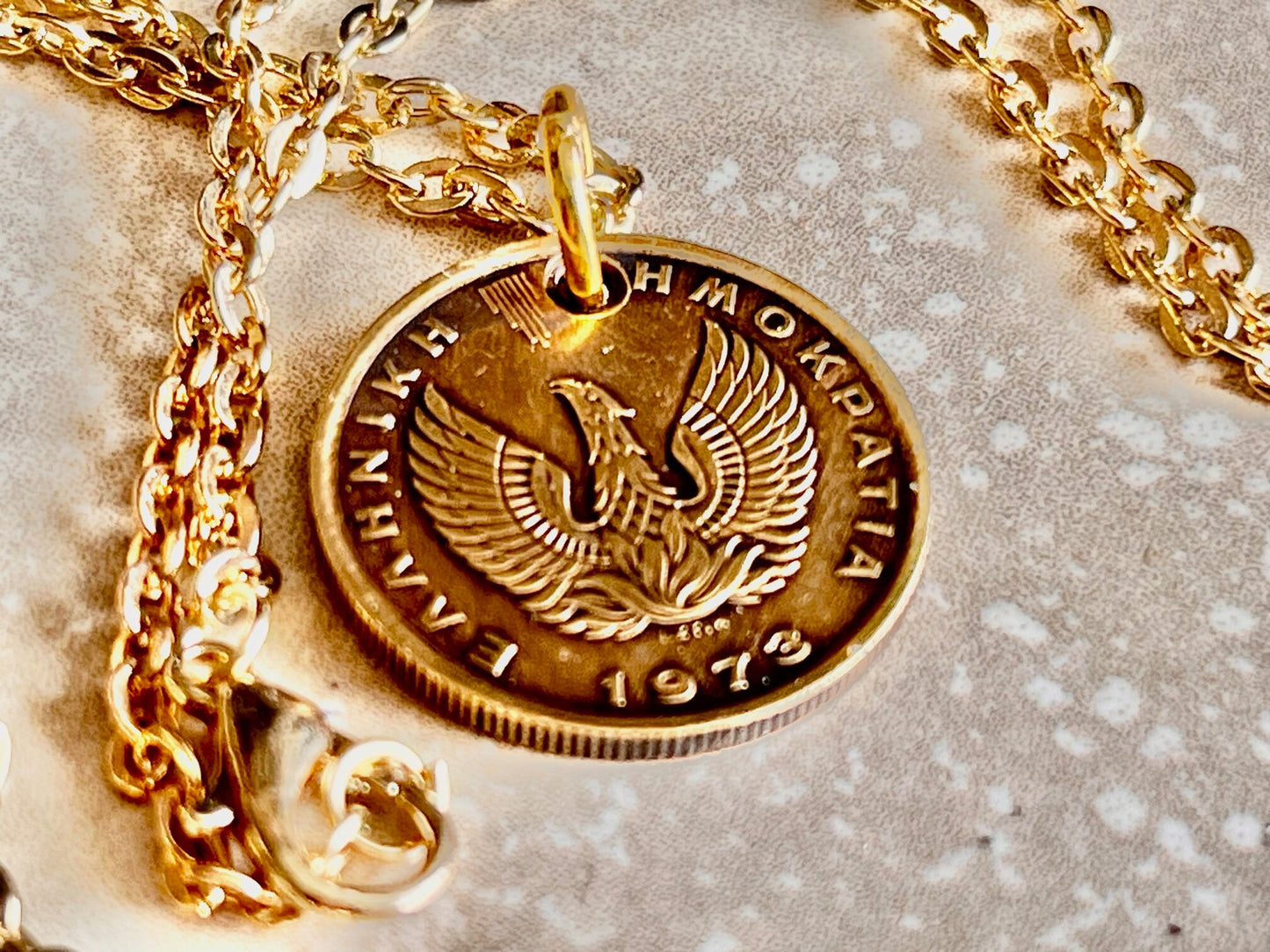 Greece Coin Necklace 1 Apaxmh Owl Greek Pendant Personal Old Vintage Handmade Jewelry Gift Friend Charm For Him Her World Coin Collector