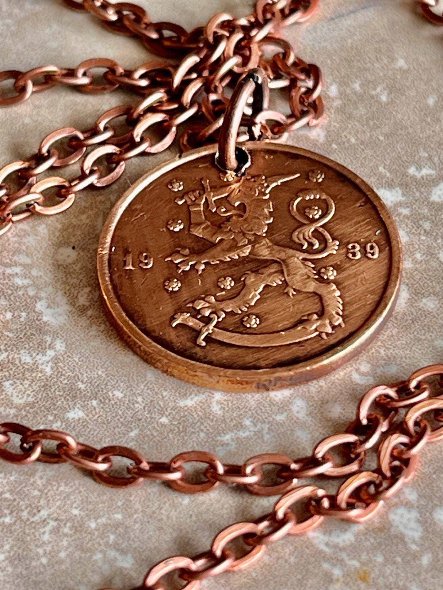 Finland Coin Pendant 10 Finnish Markkaa Suomi Necklace Jewelry Gift For Friend Coin Charm Gift For Him, Her, World Coins Collector