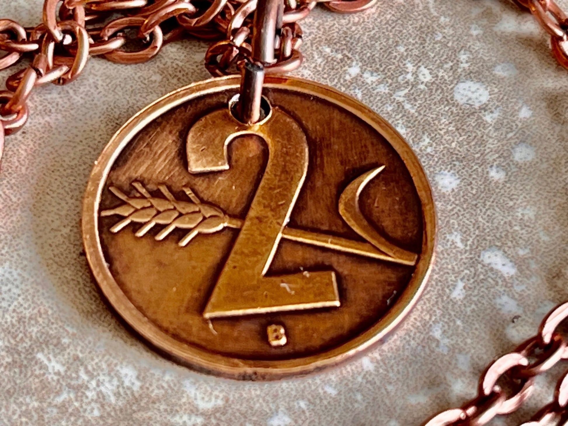 Switzerland Pendant Necklace Helvetia 2 Rappen Personal Old Vintage Handmade Jewelry Gift Friend Charm For Him Her World Coin Collector