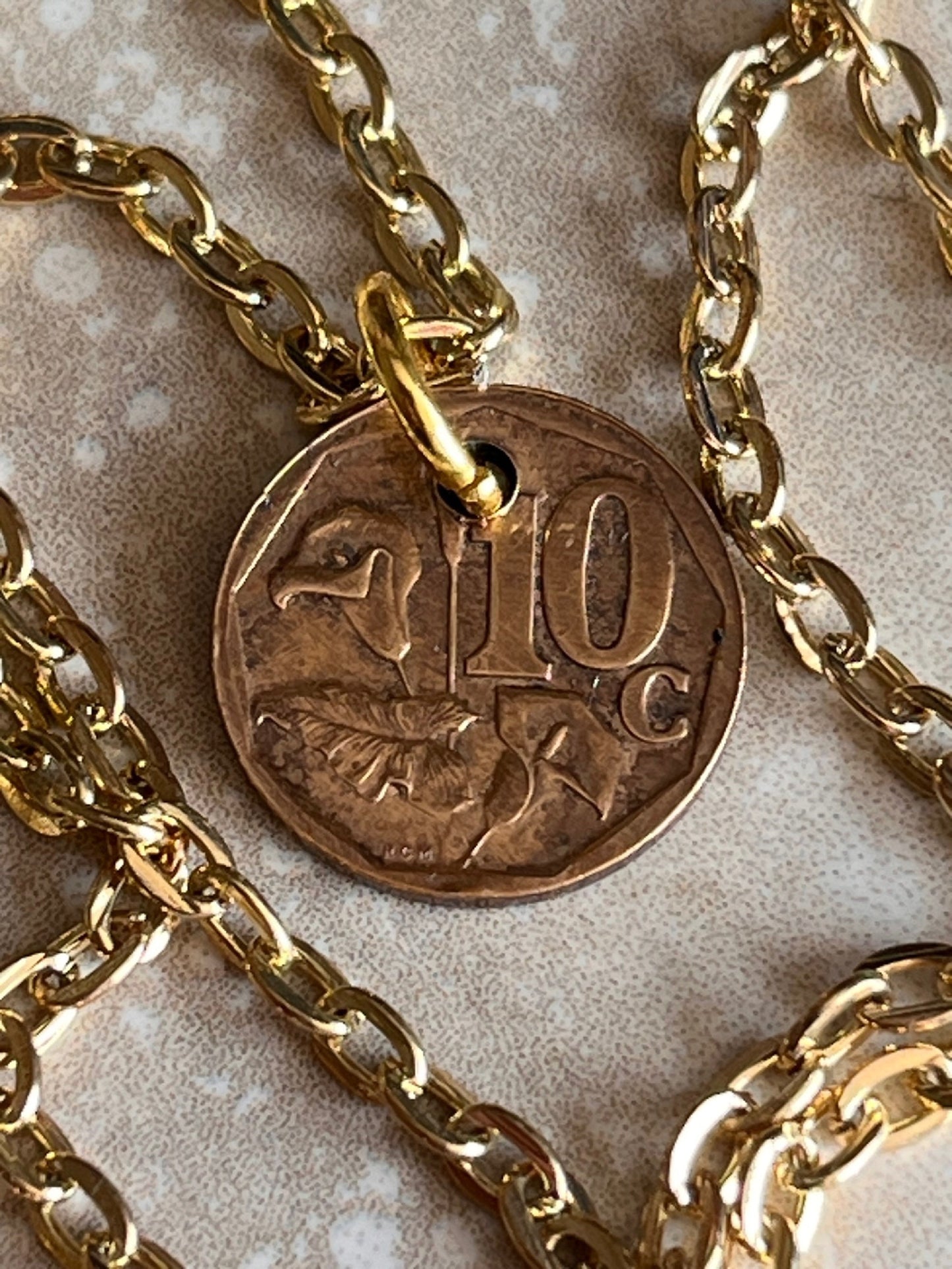 South Africa Coin Pendant African 10 Cents Personal Necklace Old Vintage Handmade Jewelry Gift Friend Charm For Him Her World Coin Collector