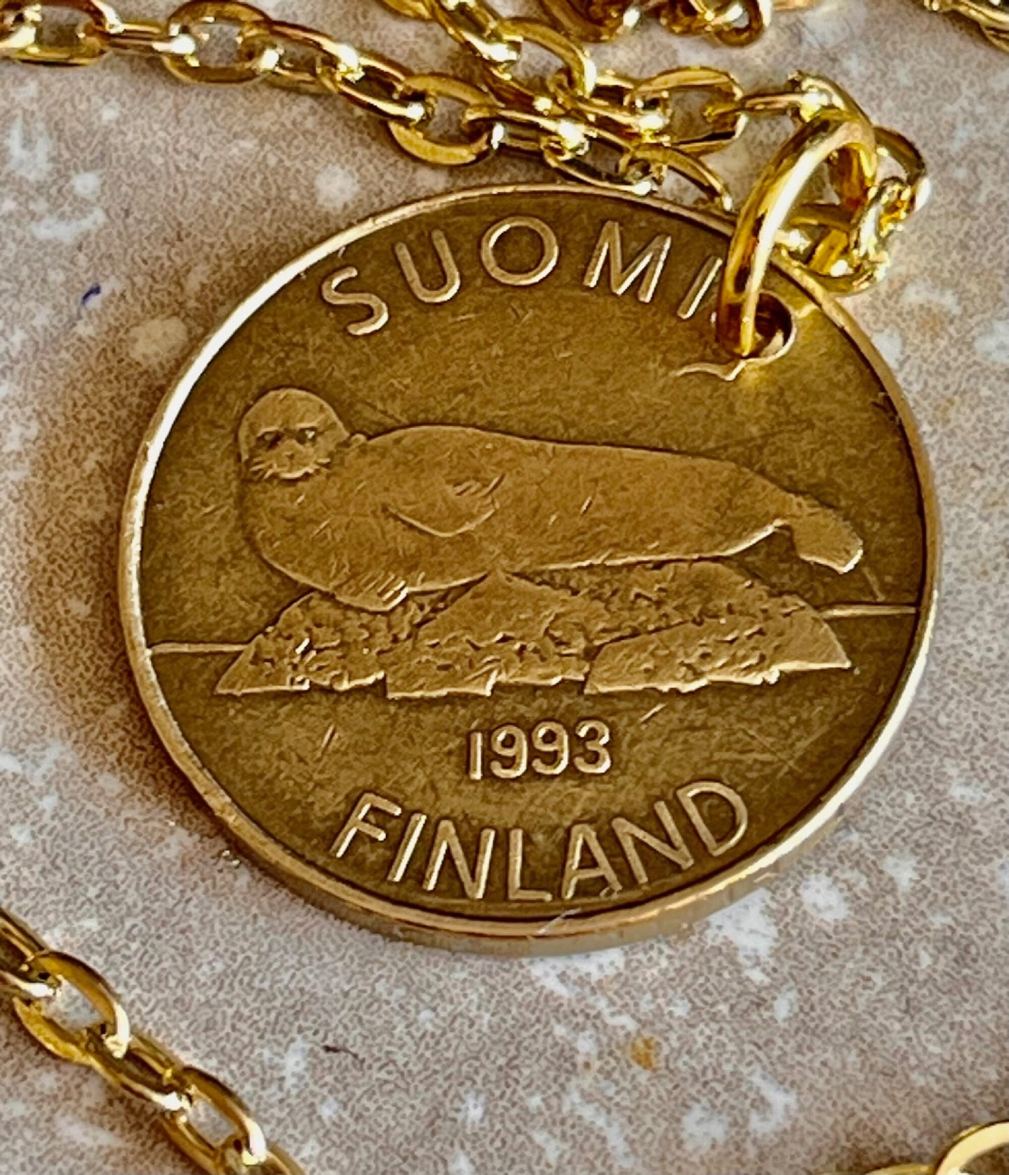 Finland Coin Pendant 5 Finnish Suomi Jewelry Personal Necklace Vintage Handmade Jewelry Gift Friend Charm For Him Her World Coin Collector