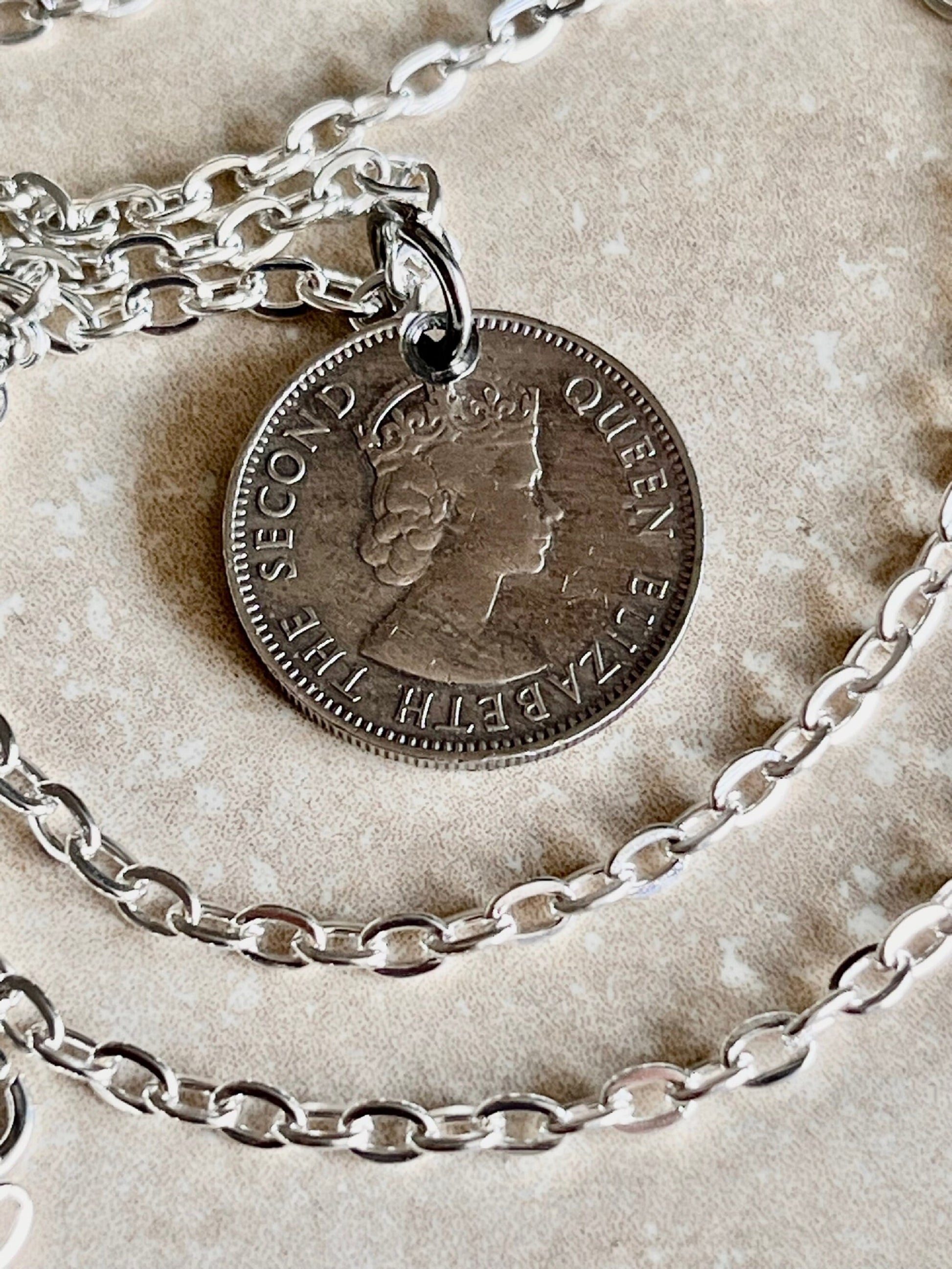 East Africa Coin Necklace 50 Cents African Personal Necklace Handmade Jewelry Gift Friend Charm For Him Her World Coin Collector