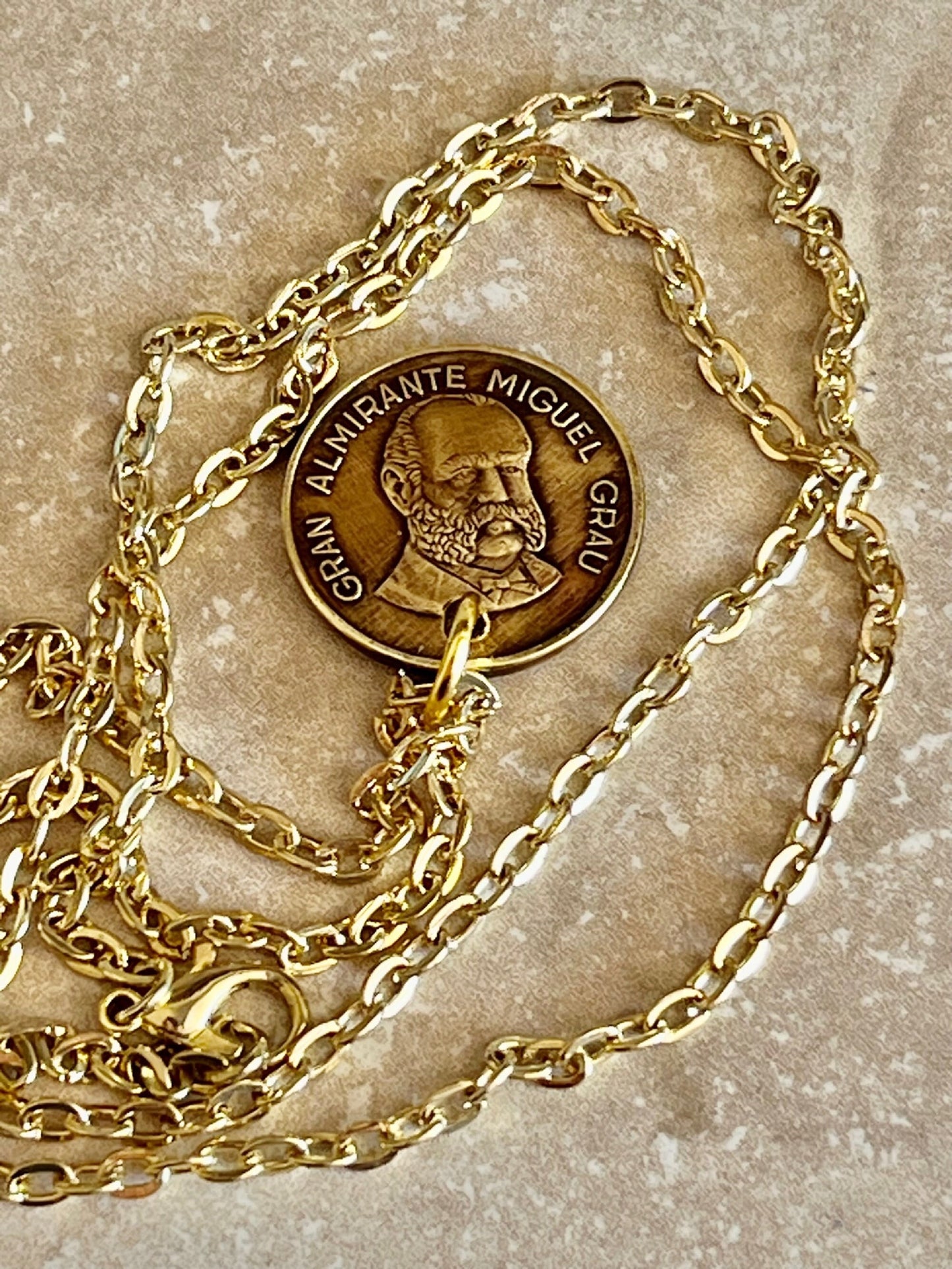 Peru Coin Pendant Peruvian 20 Centimos Personal Necklace Old Vintage Handmade Jewelry Gift Friend Charm For Him Her World Coin Collector