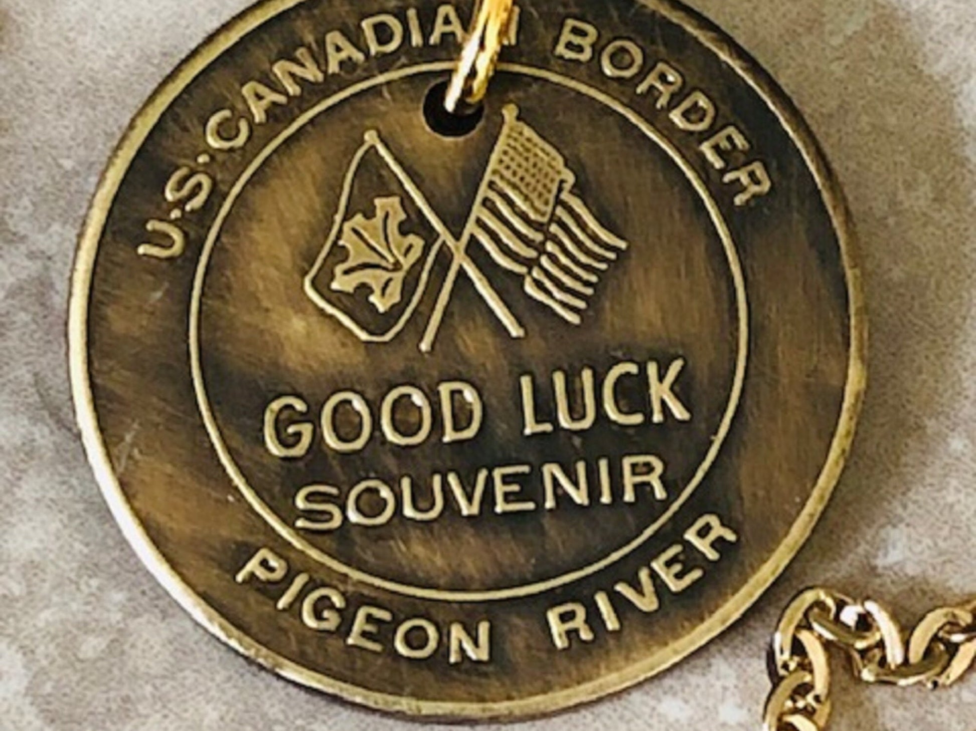 Good Luck US-CANADA Token Coin Necklace Jewelry Pendant Vintage Rare Coins Coin Enthusiast Fashion Accessory Handmade