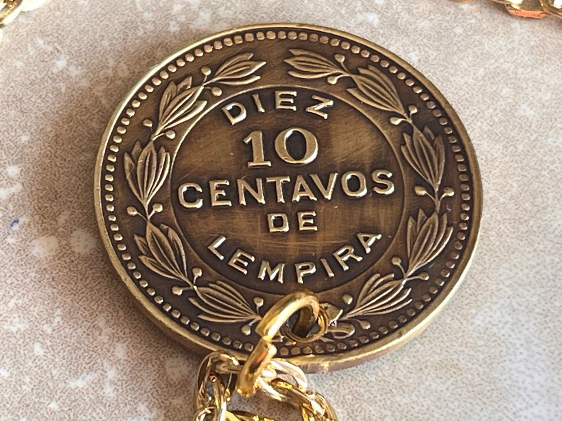 British Honduras 10 Centavos Lempira Personal Necklace Old Vintage Handmade Jewelry Gift Friend Charm For Him Her World Coin Collector