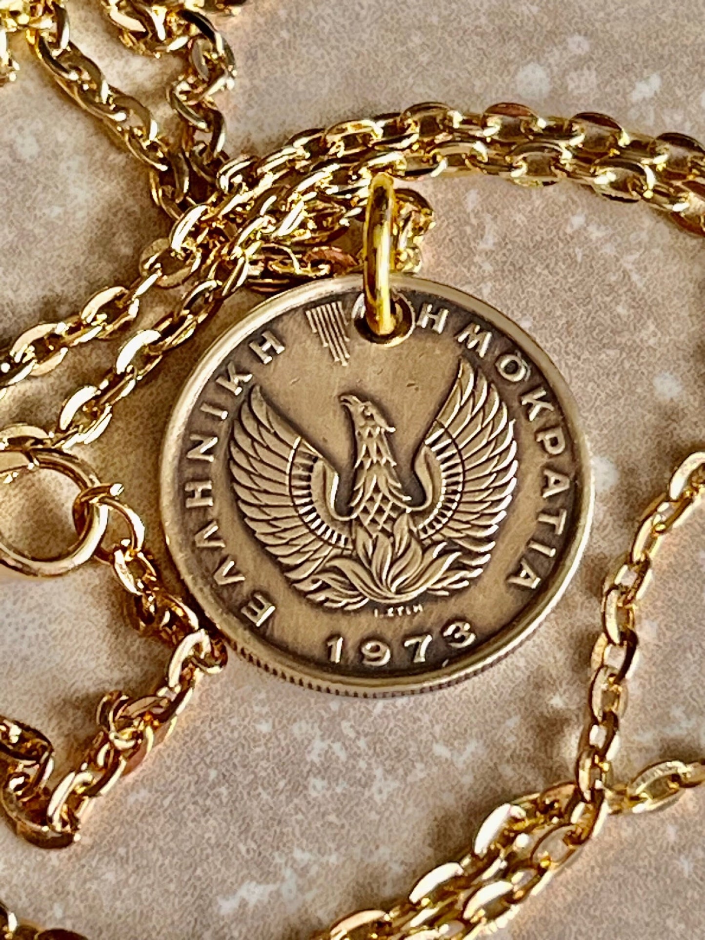 Greece Coin Necklace 1 Apaxmh Owl Greek Pendant Personal Old Vintage Handmade Jewelry Gift Friend Charm For Him Her World Coin Collector
