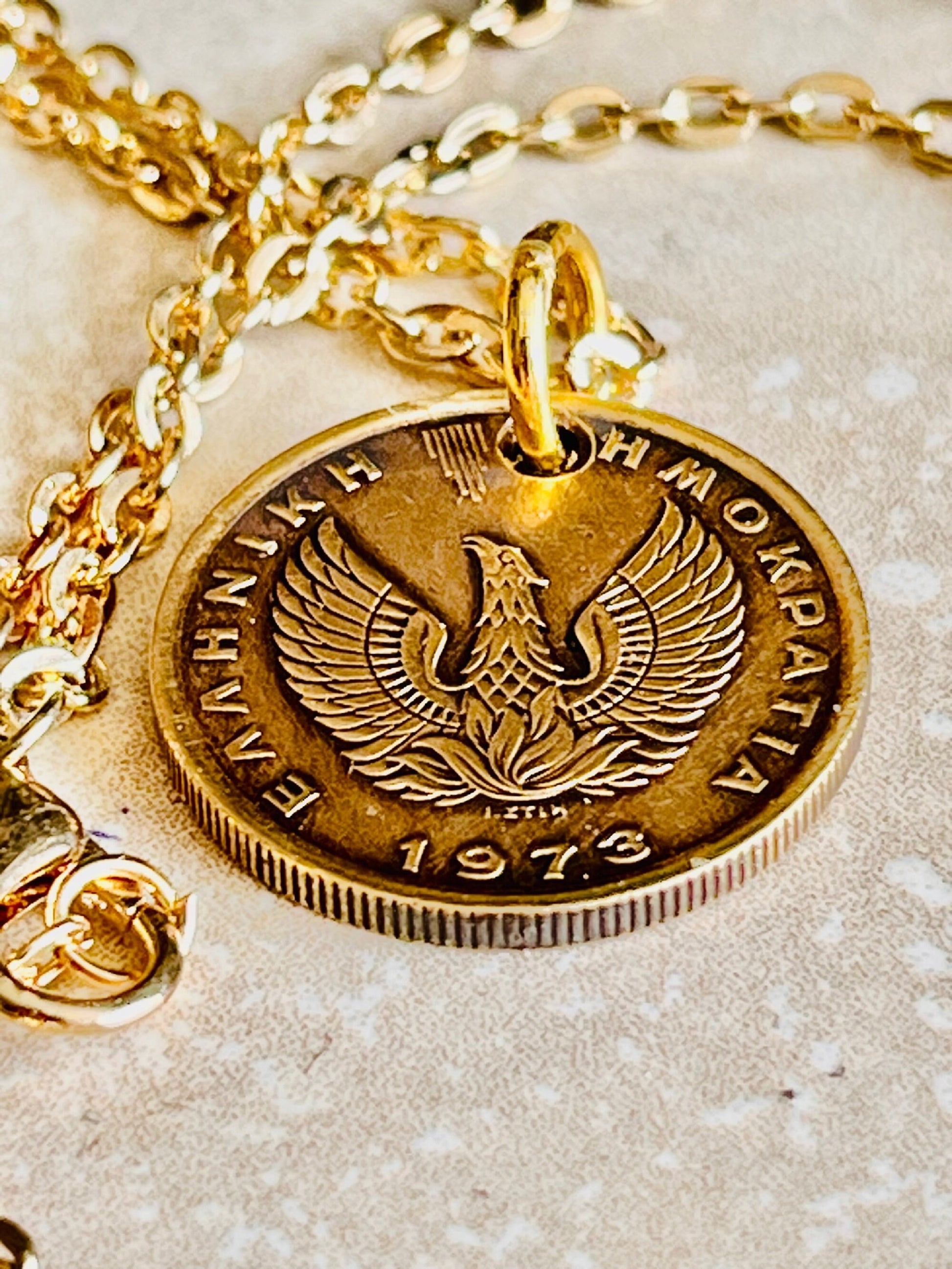 Greece Coin Necklace 1 Apaxmh Owl Greek Pendant Personal Old Vintage Handmade Jewelry Gift Friend Charm For Him Her World Coin Collector
