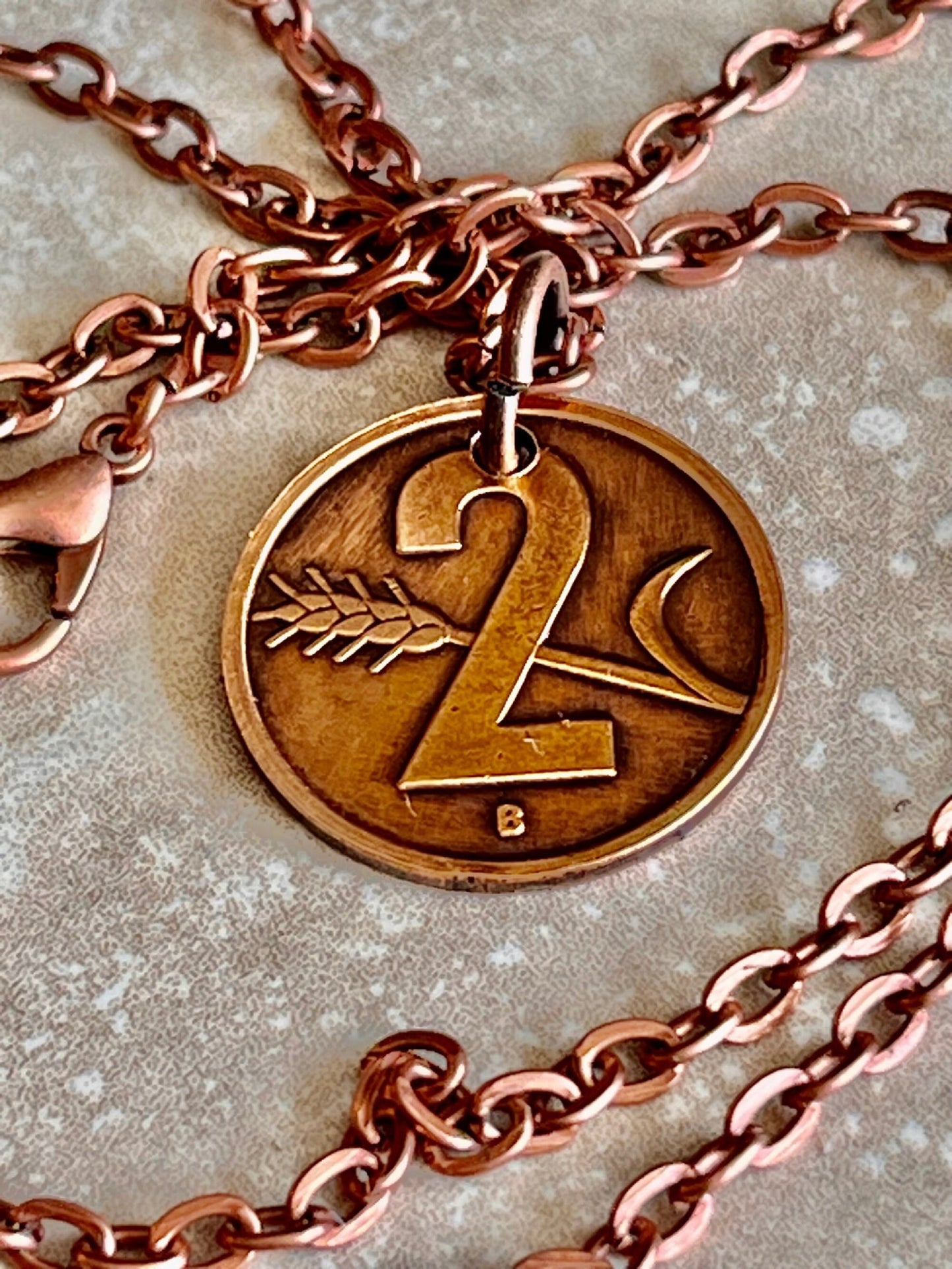 Switzerland Pendant Necklace Helvetia 2 Rappen Personal Old Vintage Handmade Jewelry Gift Friend Charm For Him Her World Coin Collector