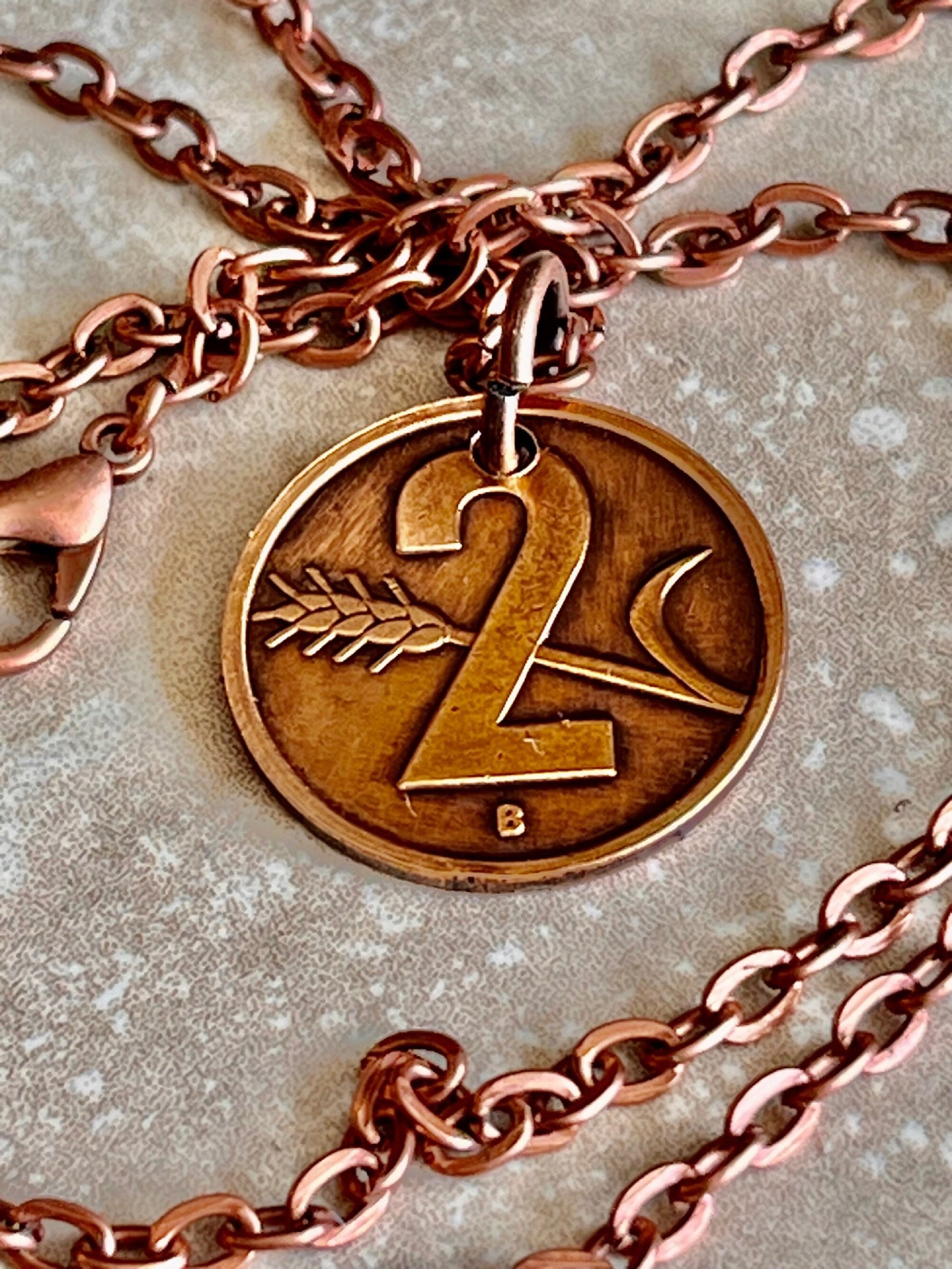 Switzerland Pendant Necklace Helvetia 2 Rappen Personal Old Vintage Handmade Jewelry Gift Friend Charm For Him Her World Coin Collector