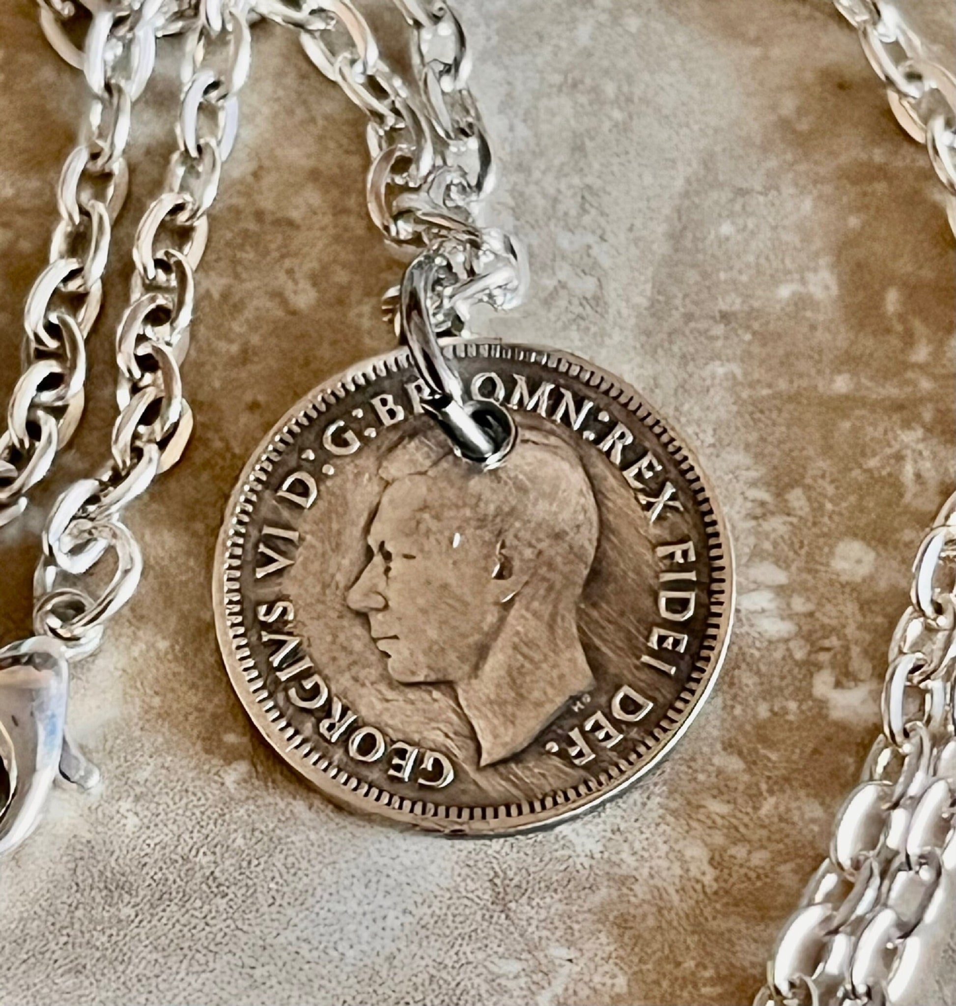 Australia Silver Necklace Coin Australian Six Pence Personal Necklace Handmade Jewelry Gift Friend Charm For Him Her World Coin Collector