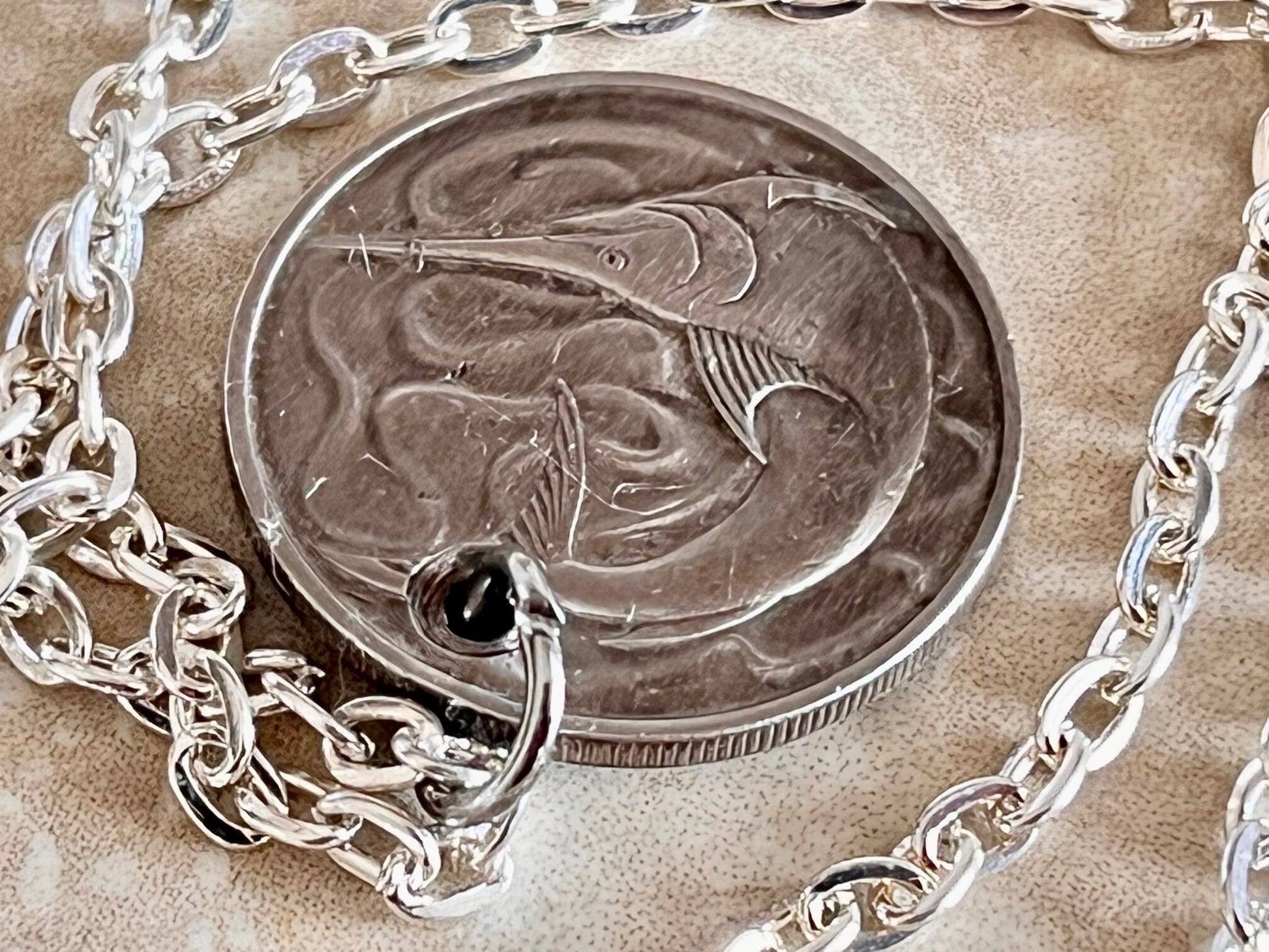 Singapore Hong Kong 20 Cent Coin Pendant Necklace PersonalOld Vintage Handmade Jewelry Gift Friend Charm For Him Her World Coin Collector